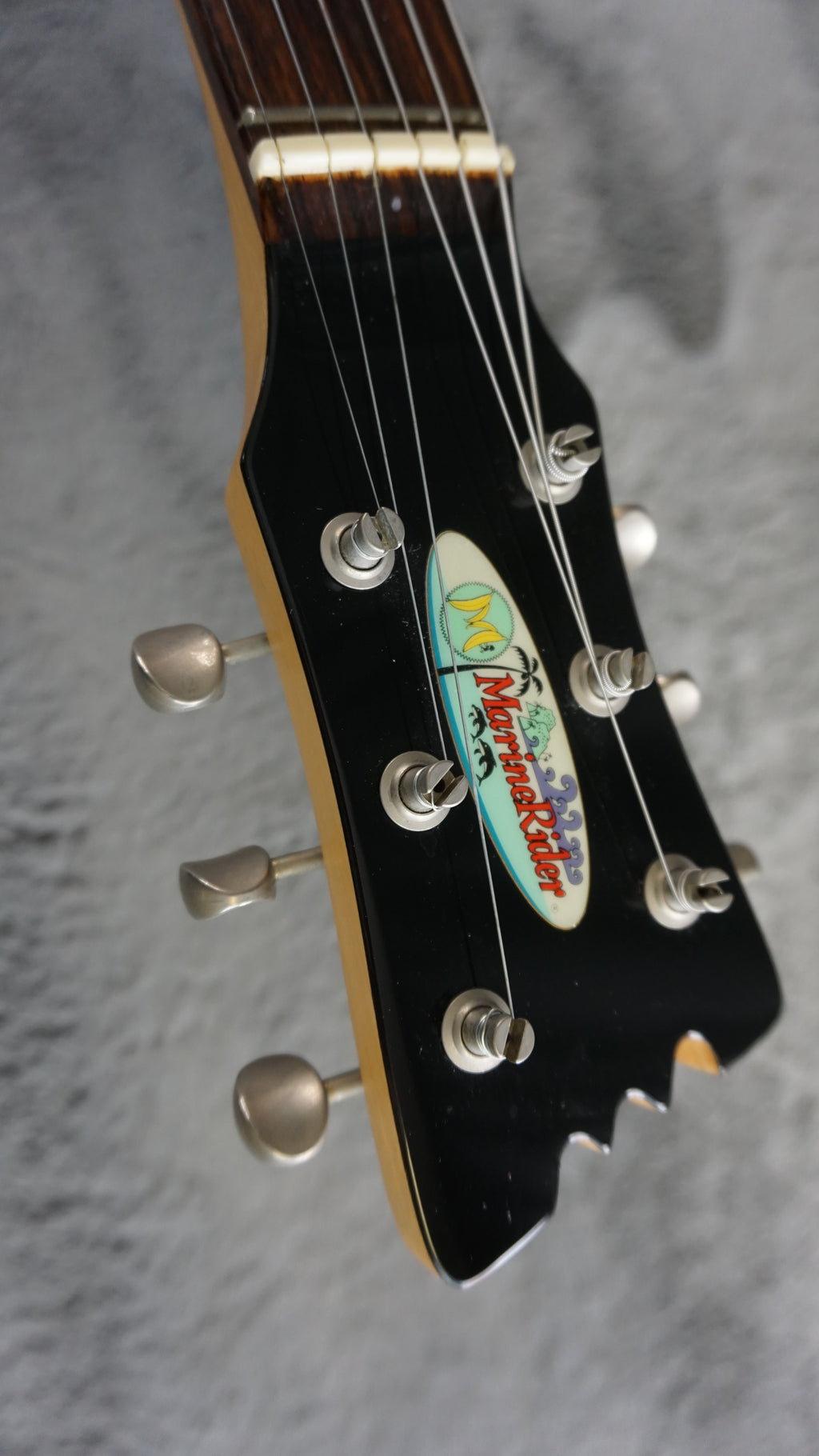 Marine Rider Mosrite Ventures Model with Built In Amp Black