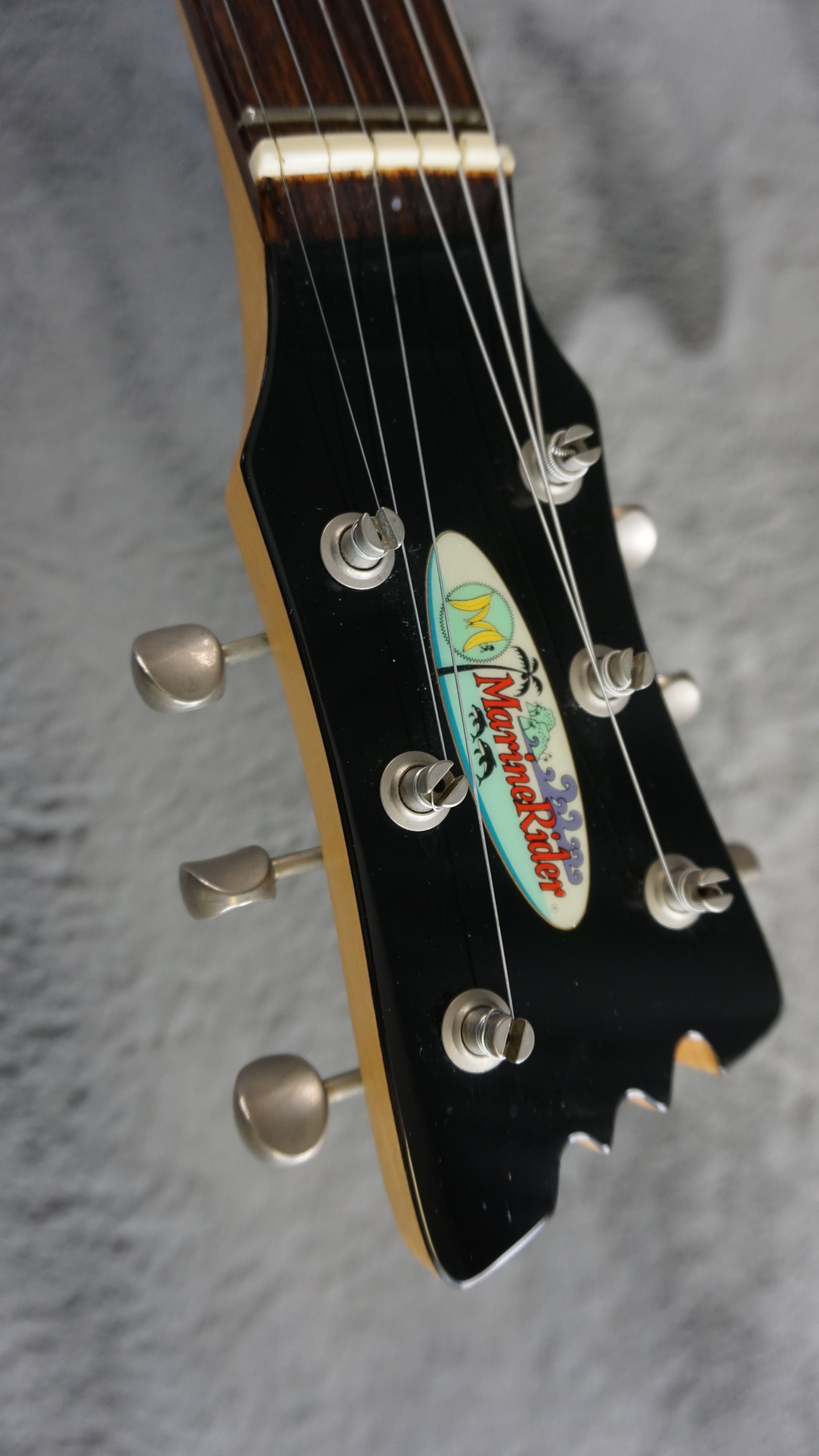 Marine Rider Mosrite Ventures Model with Built In Amp Black