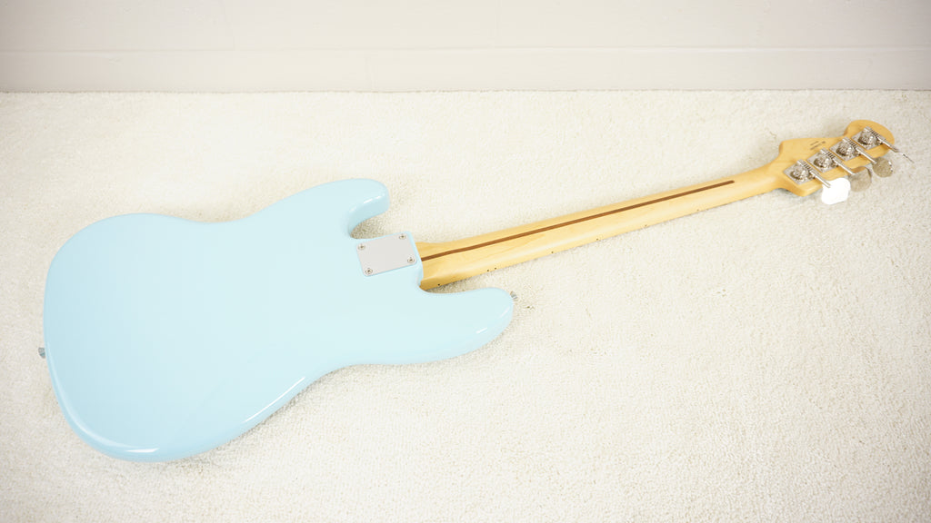 Fender Japan FSR Collection Hybrid II Jazz Bass 2025 - Daphne Blue Matching Headstock