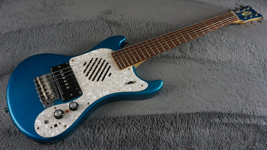 MarineRider Mosrite Ventures Model w/ Built In Amp - Blue