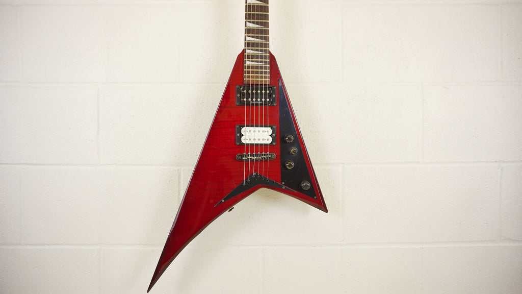 1998 Grover Jackson RR-CU50Q Rhoads Transparent Red Quilt MIJ w/ Jackson Hard Case