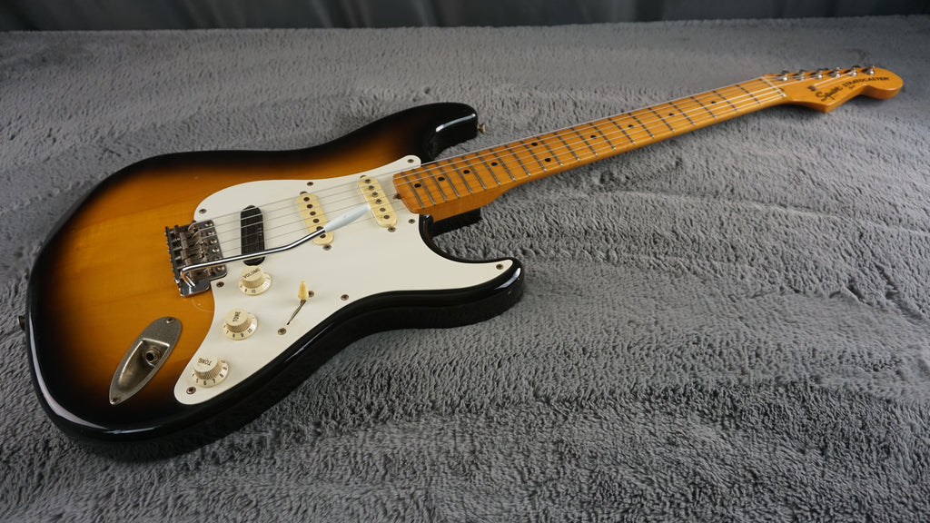 1987 MIJ Squier Stratocaster Fujigen E-Series Sunburst w/ ESP Rail Pickup & Fender Case
