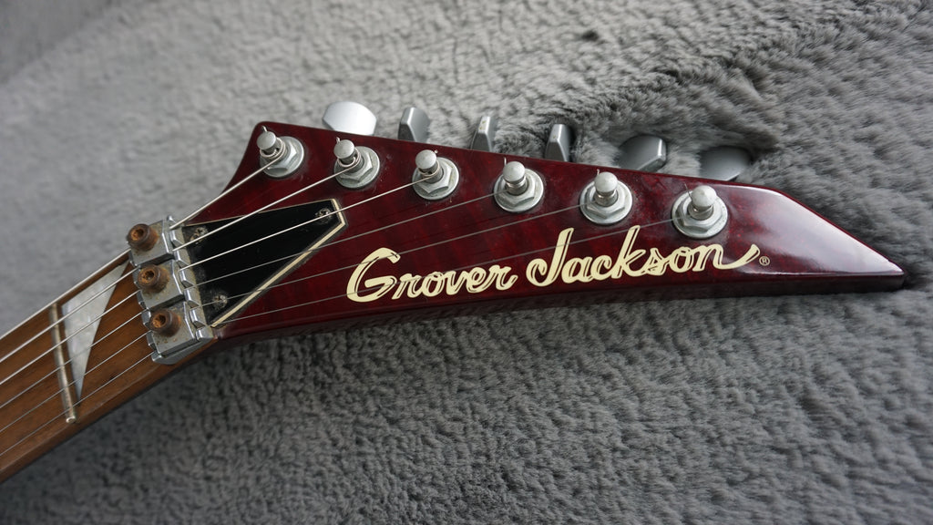 Grover Jackson SL-C.U.90HH Soloist MIJ Electric Guitar Transparent Red Flame