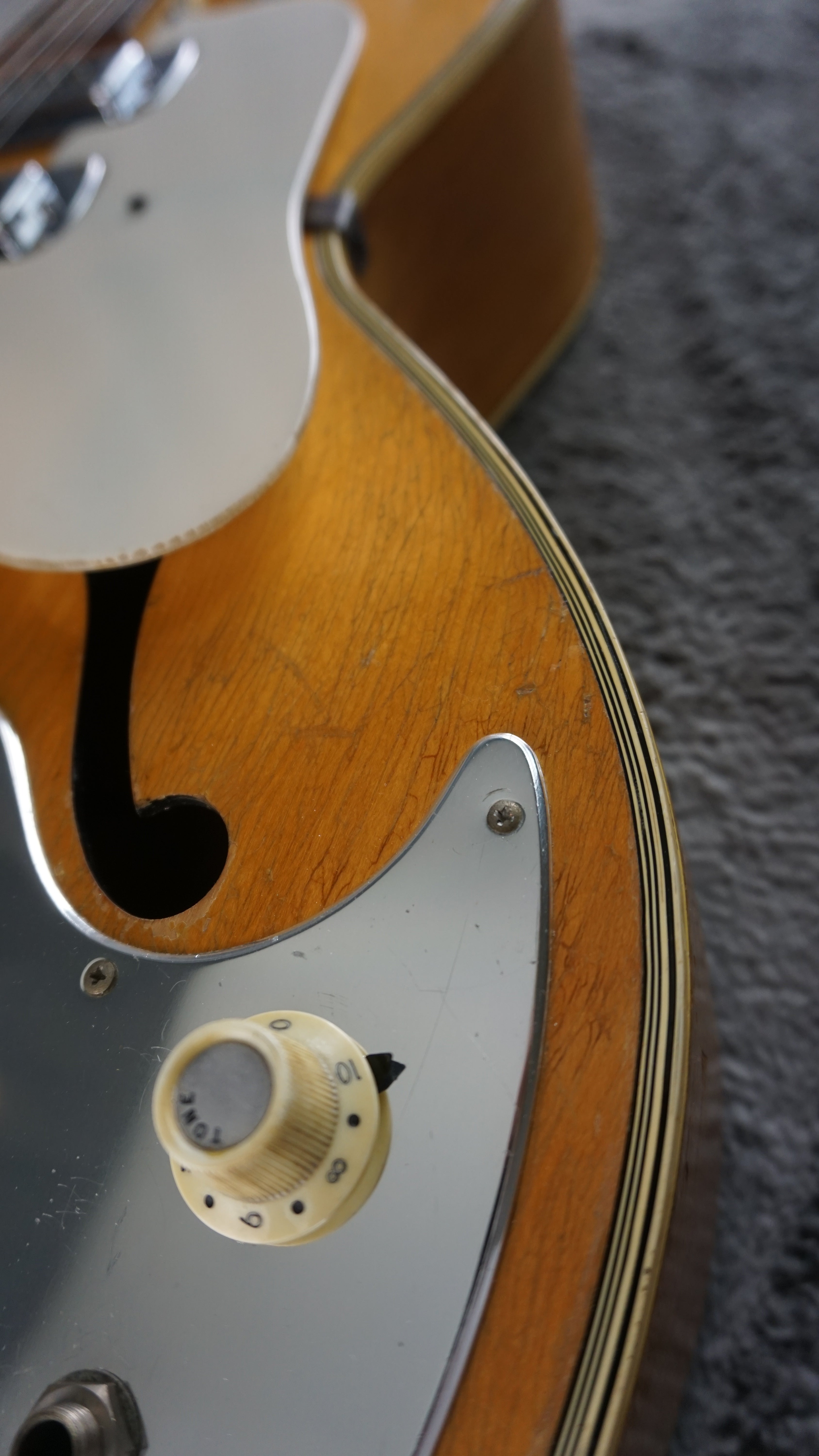 1960s Teisco EP-18 Triple Pickup Hollowbody Japan Vintage Electric Guitar Natural