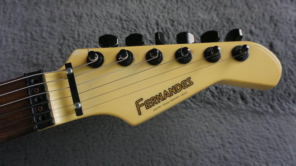 Fernandes HSS Electric Guitar - Vintage White - Japan w/ Hard Case