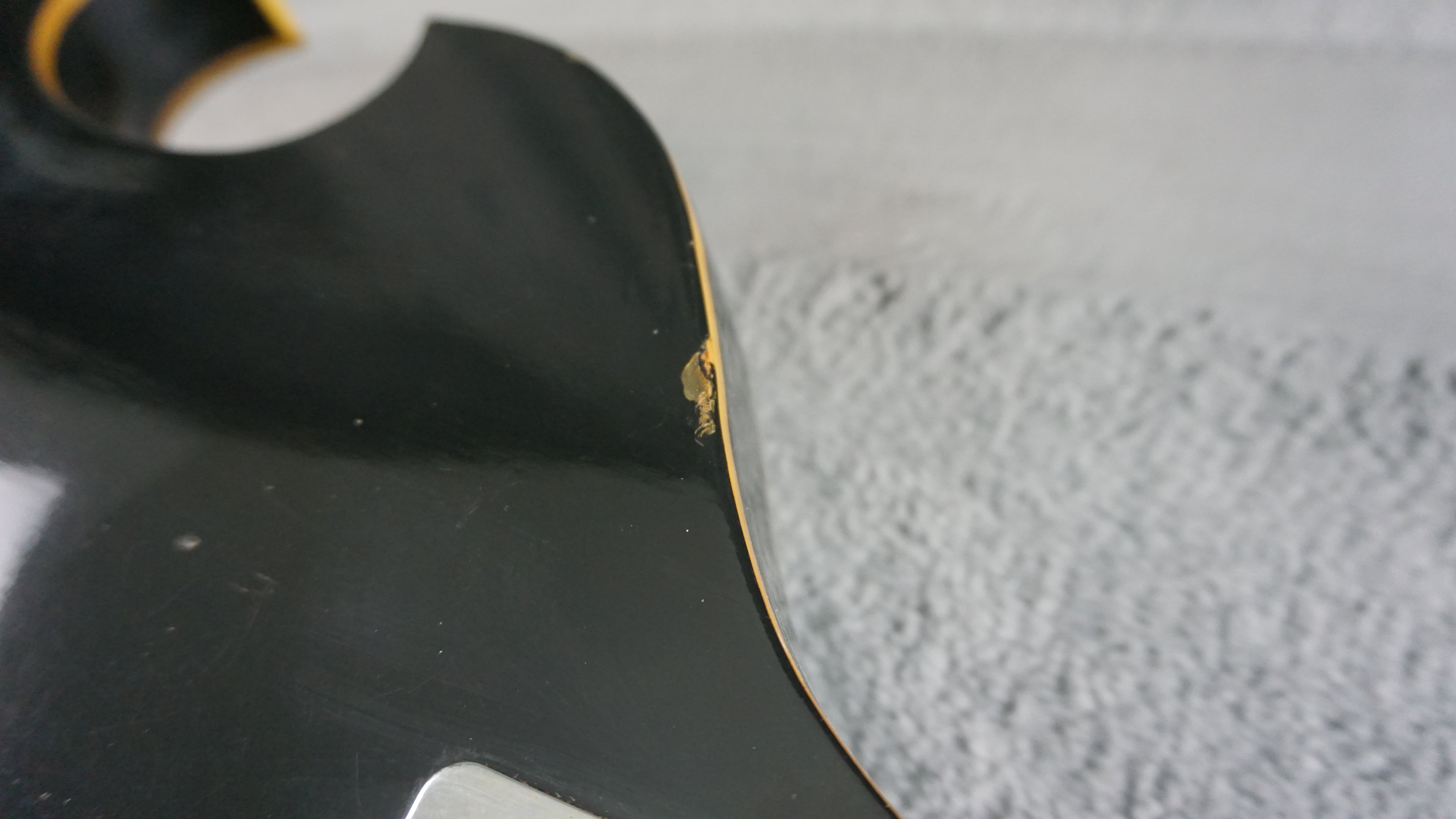Firstman Liverpool Violin Guitar - Black - Hollow Body Japan