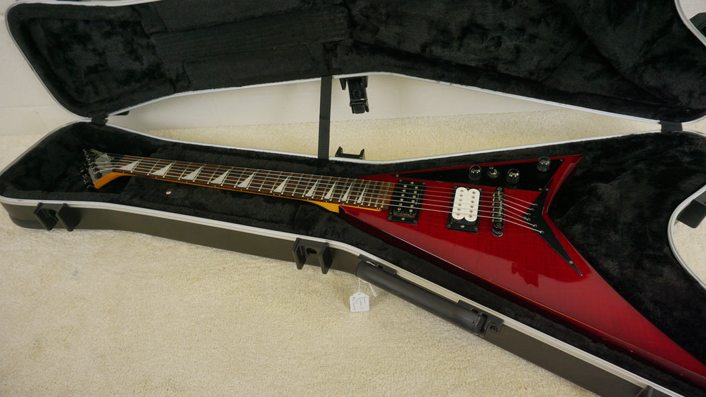 1998 Grover Jackson RR-CU50Q Rhoads Transparent Red Quilt MIJ w/ Jackson Hard Case