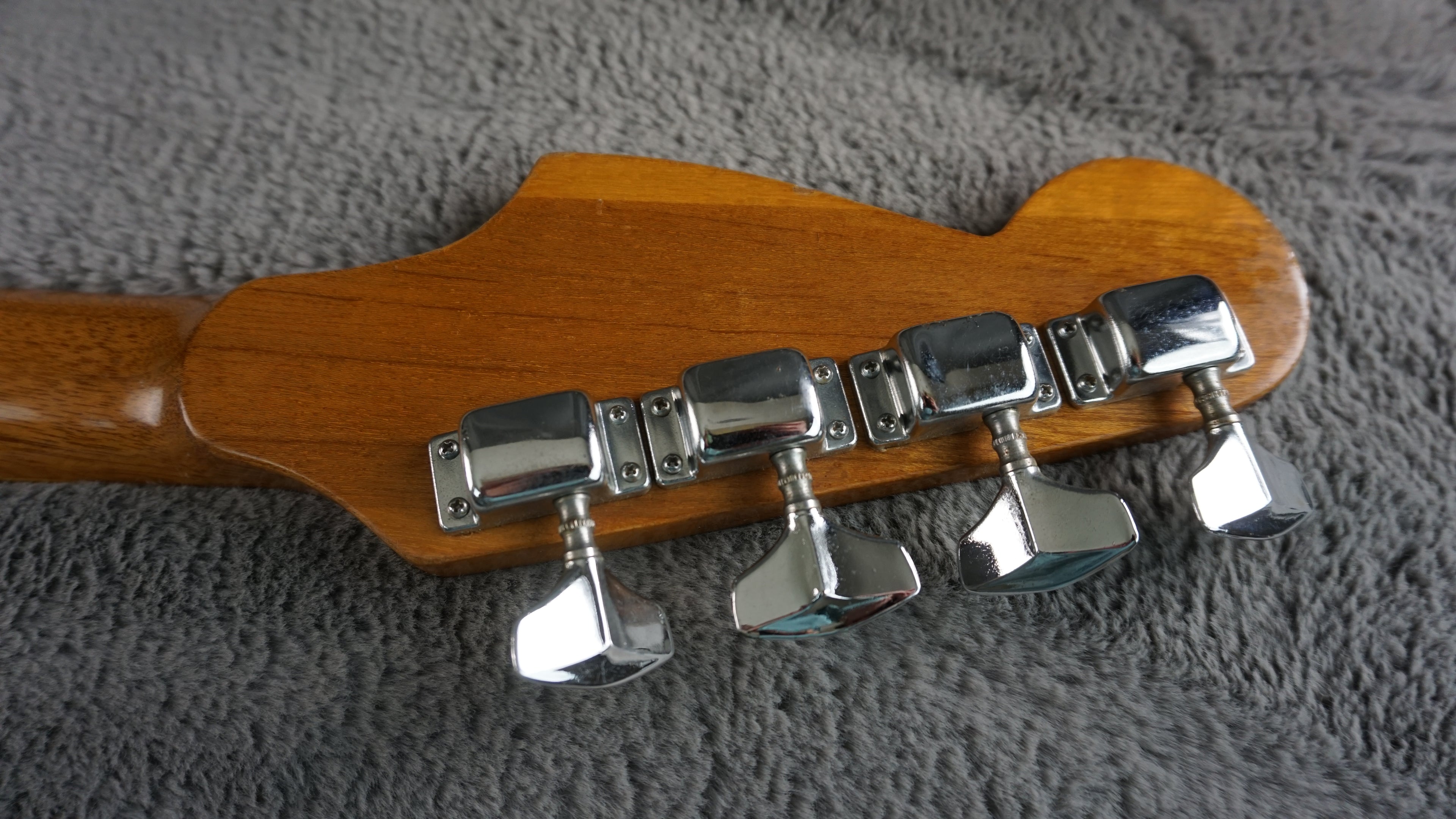 Vintage 1970s Made in Japan Bass Guitar Redburst w/ Dual Pickups & Original Electronics