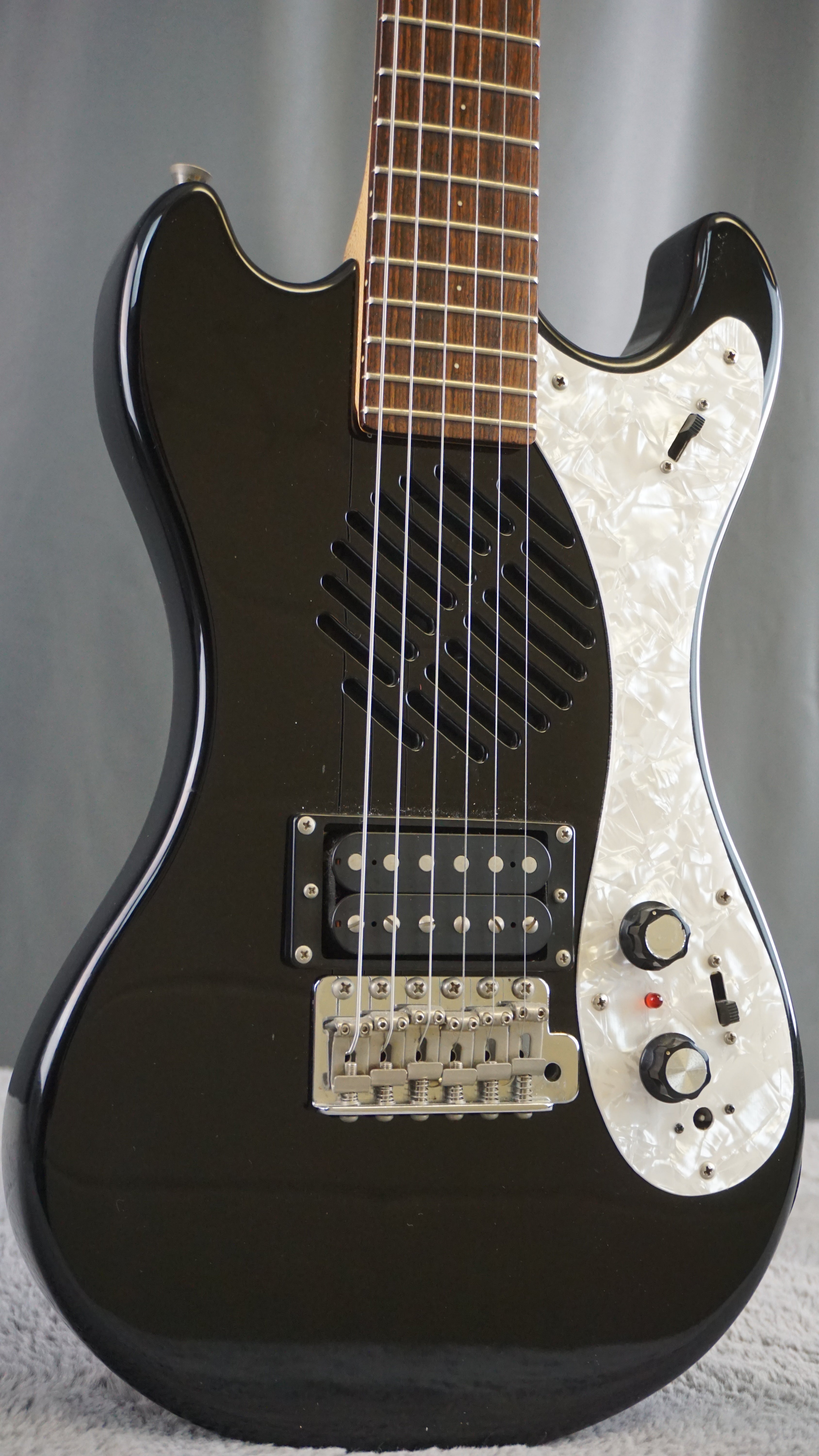 Marine Rider Mosrite Ventures Model with Built In Amp Black