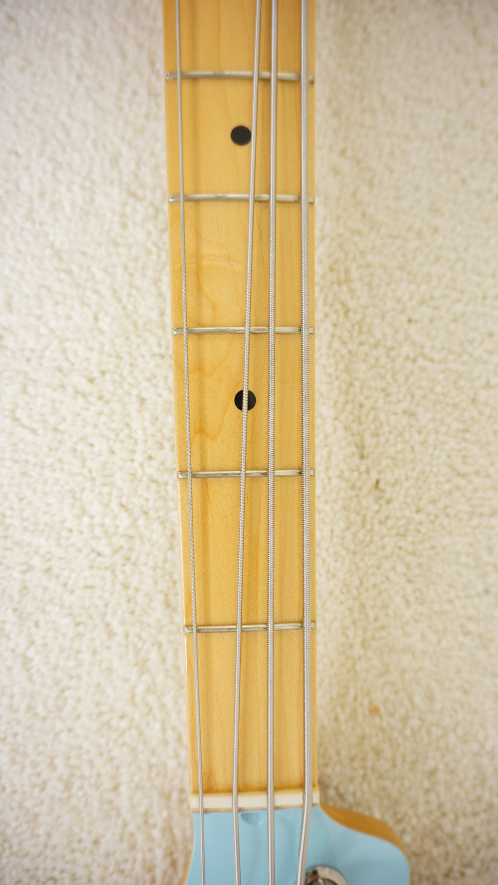 Fender Japan FSR Collection Hybrid II Jazz Bass 2025 - Daphne Blue Matching Headstock