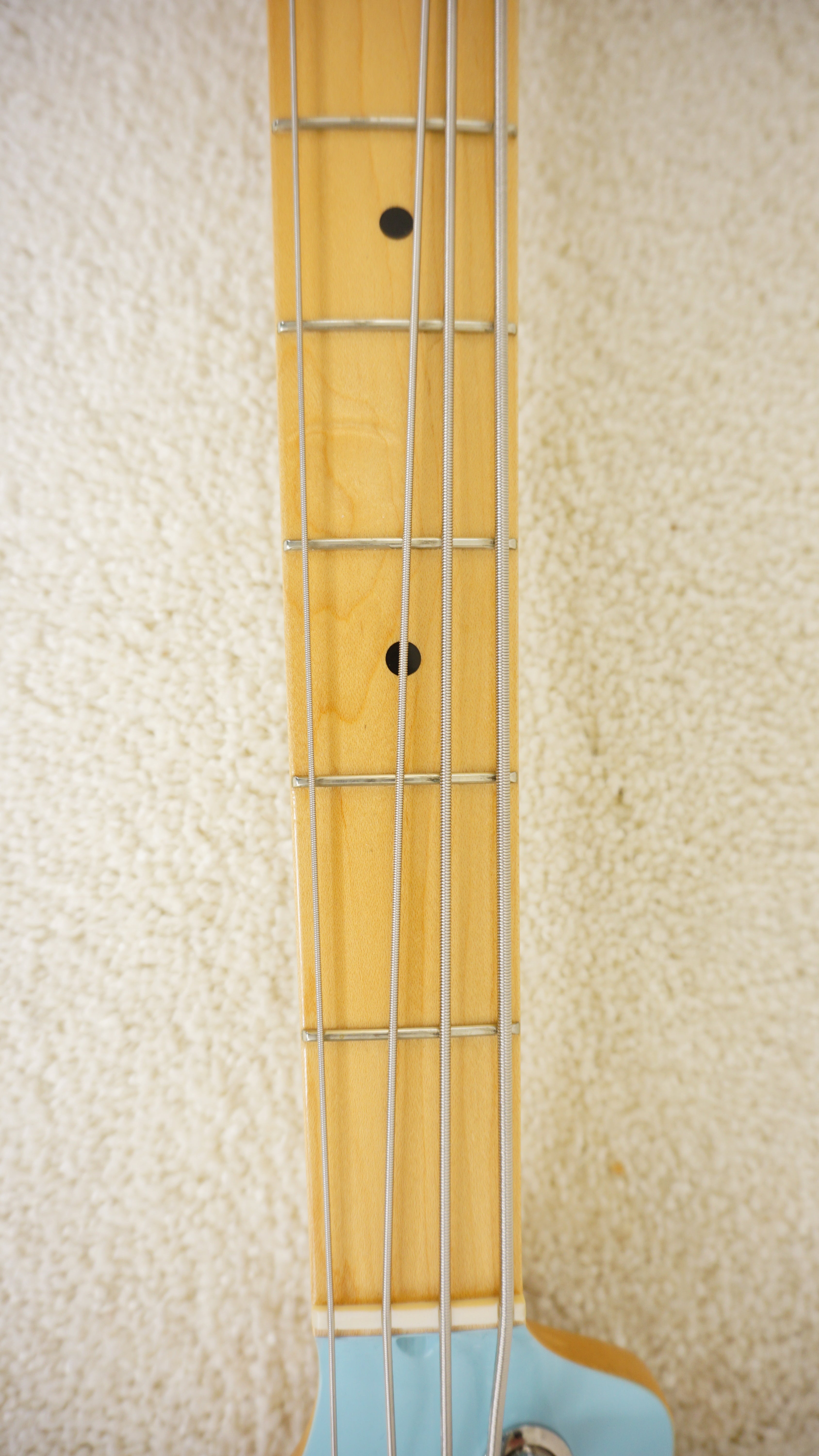 Fender Japan FSR Collection Hybrid II Jazz Bass 2025 - Daphne Blue Matching Headstock