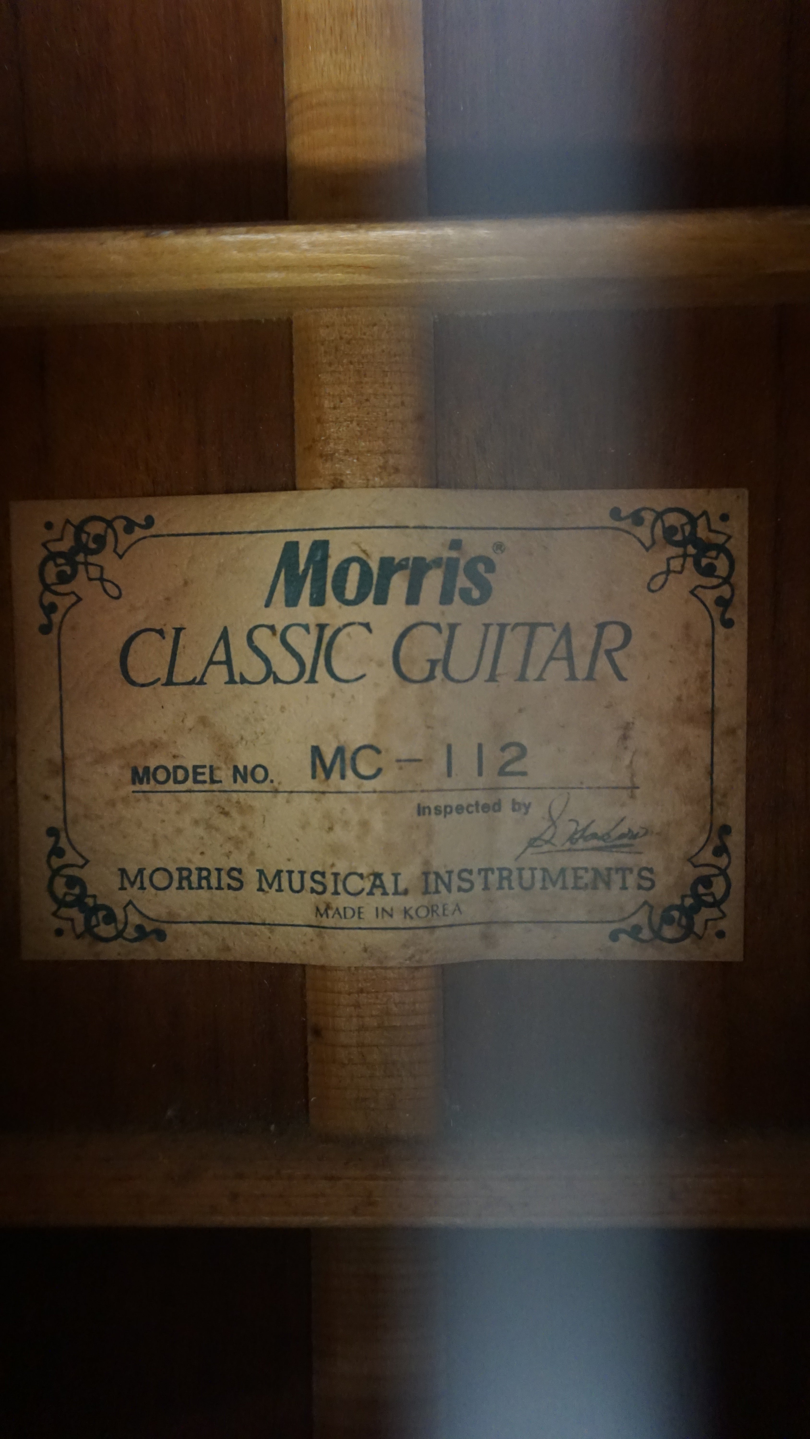 Morris MC-112 Classical Acoustic Guitar Made in Korea