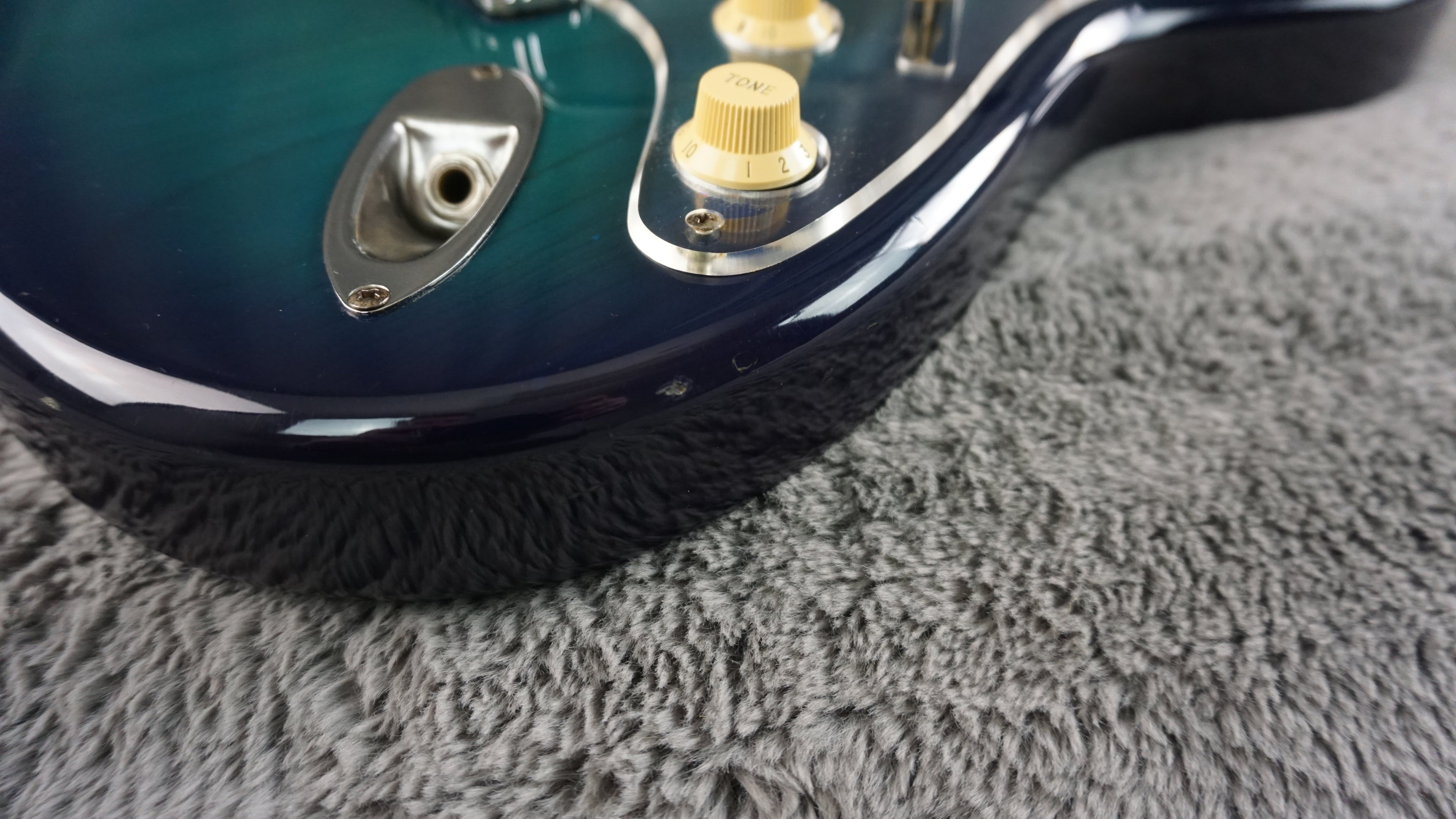Fernandes “The Function” ST-45C MIJ Electric Guitar Blue Burst Flame Top w/ Fernandes Hard Case