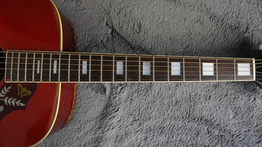 Morris MWH-03-RS MIJ Dreadnought Acoustic Guitar w/ Hard Case