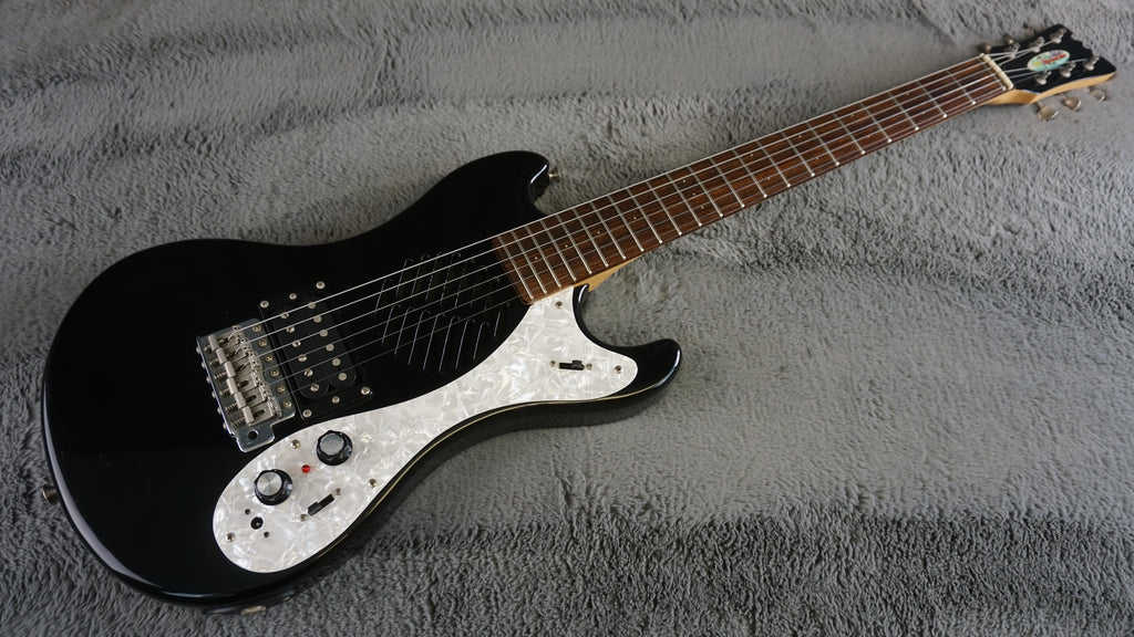 Marine Rider Mosrite Ventures Model with Built In Amp Black