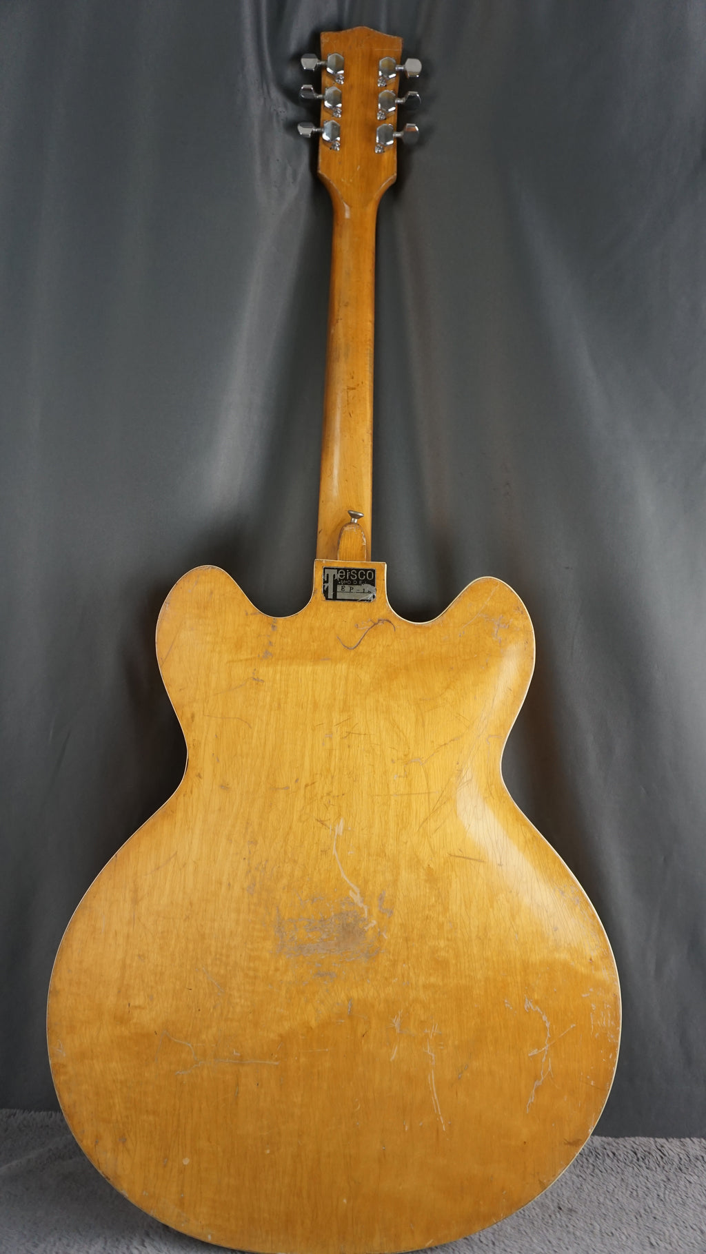 1960s Teisco EP-18 Triple Pickup Hollowbody Japan Vintage Electric Guitar Natural