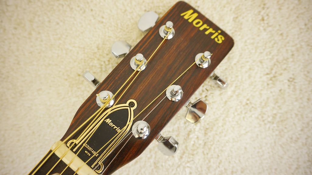 1973 Morris W-40 Vintage Japanese Dreadnought Acoustic Guitar w/ Hard Case