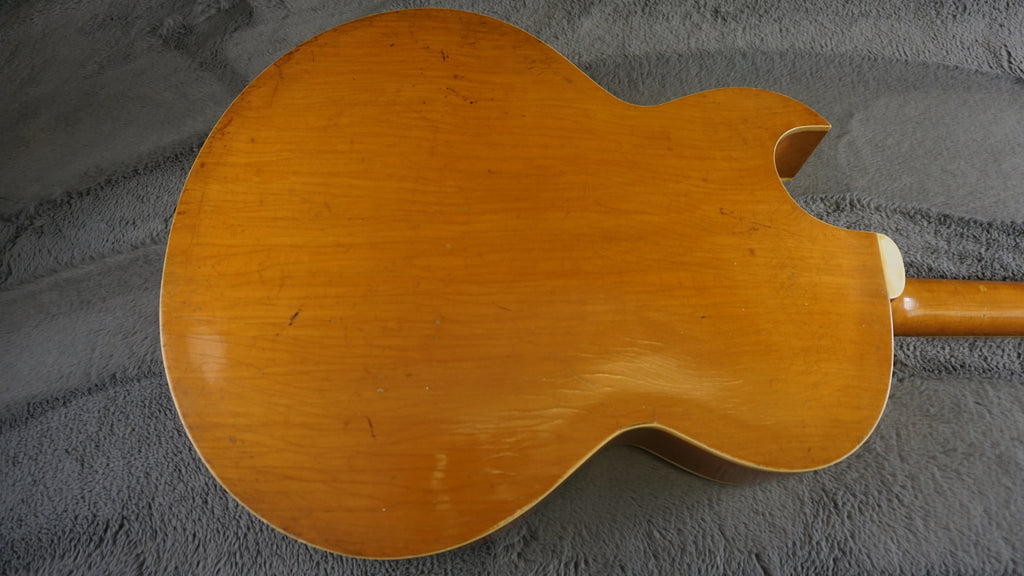 Vintage MIJ Hollow Body Archtop Guitar Natural Finish Japan w/ Restored Hardware