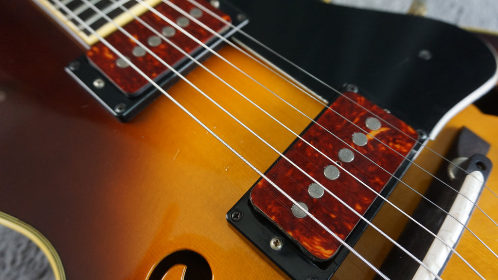 Terada HM Semi Hollowbody Electric Guitar Sunburst - Japan w/ Case