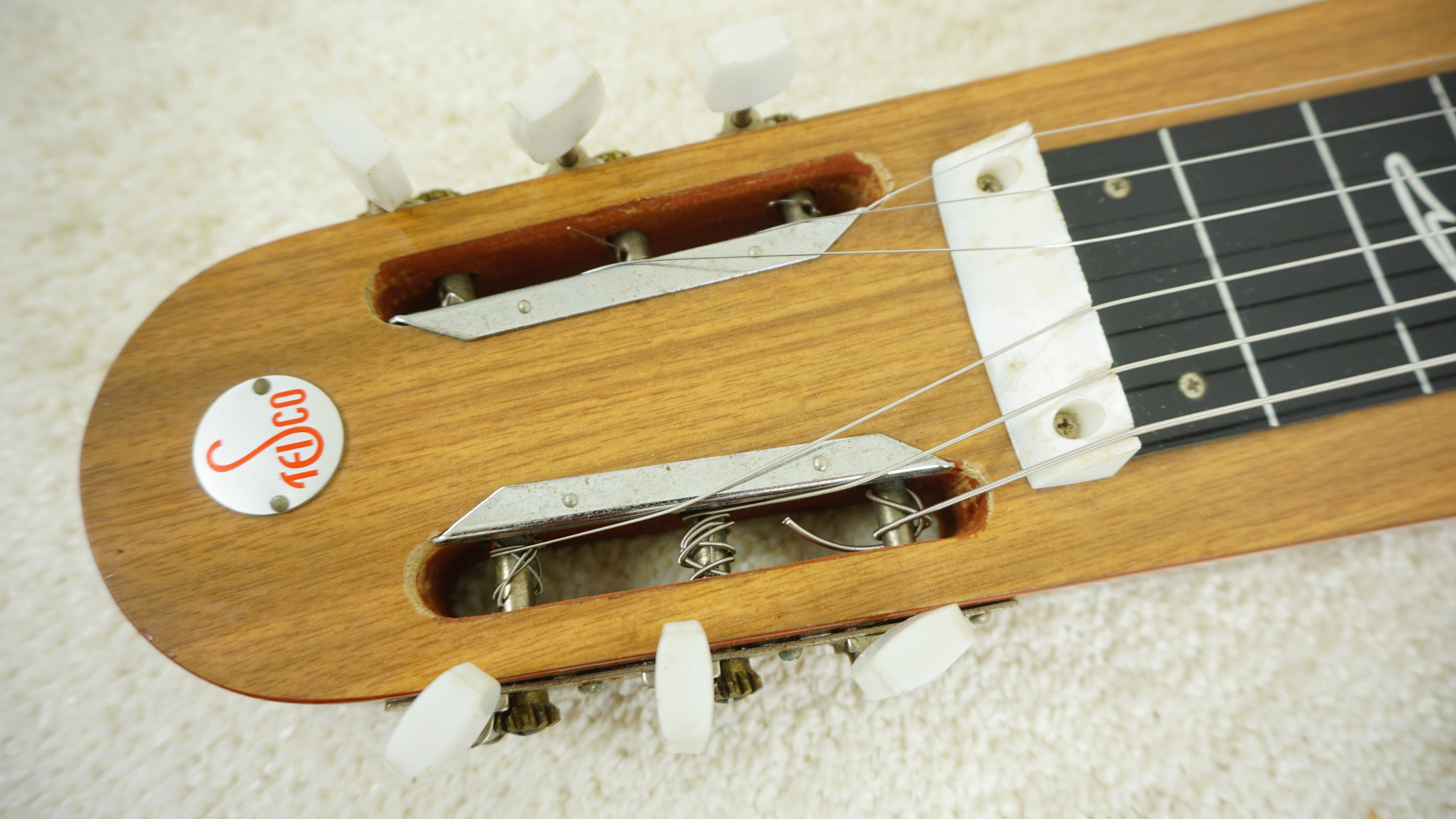 Vintage Teisco Electric Lap Steel Guitar Japan w/ Original Hard Case & Cable