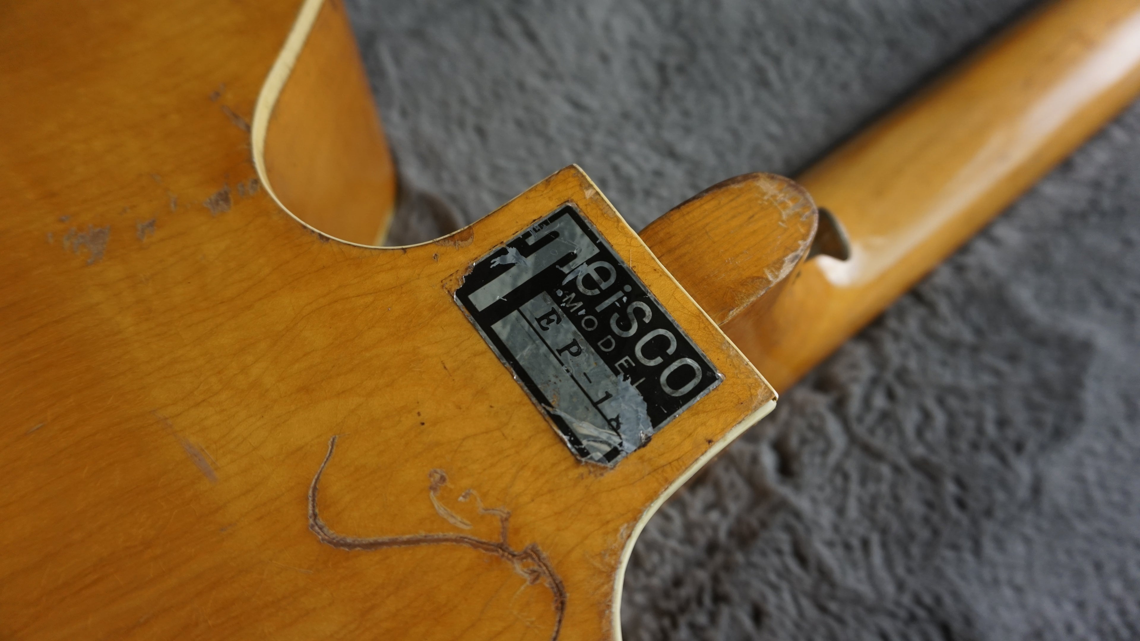 1960s Teisco EP-18 Triple Pickup Hollowbody Japan Vintage Electric Guitar Natural