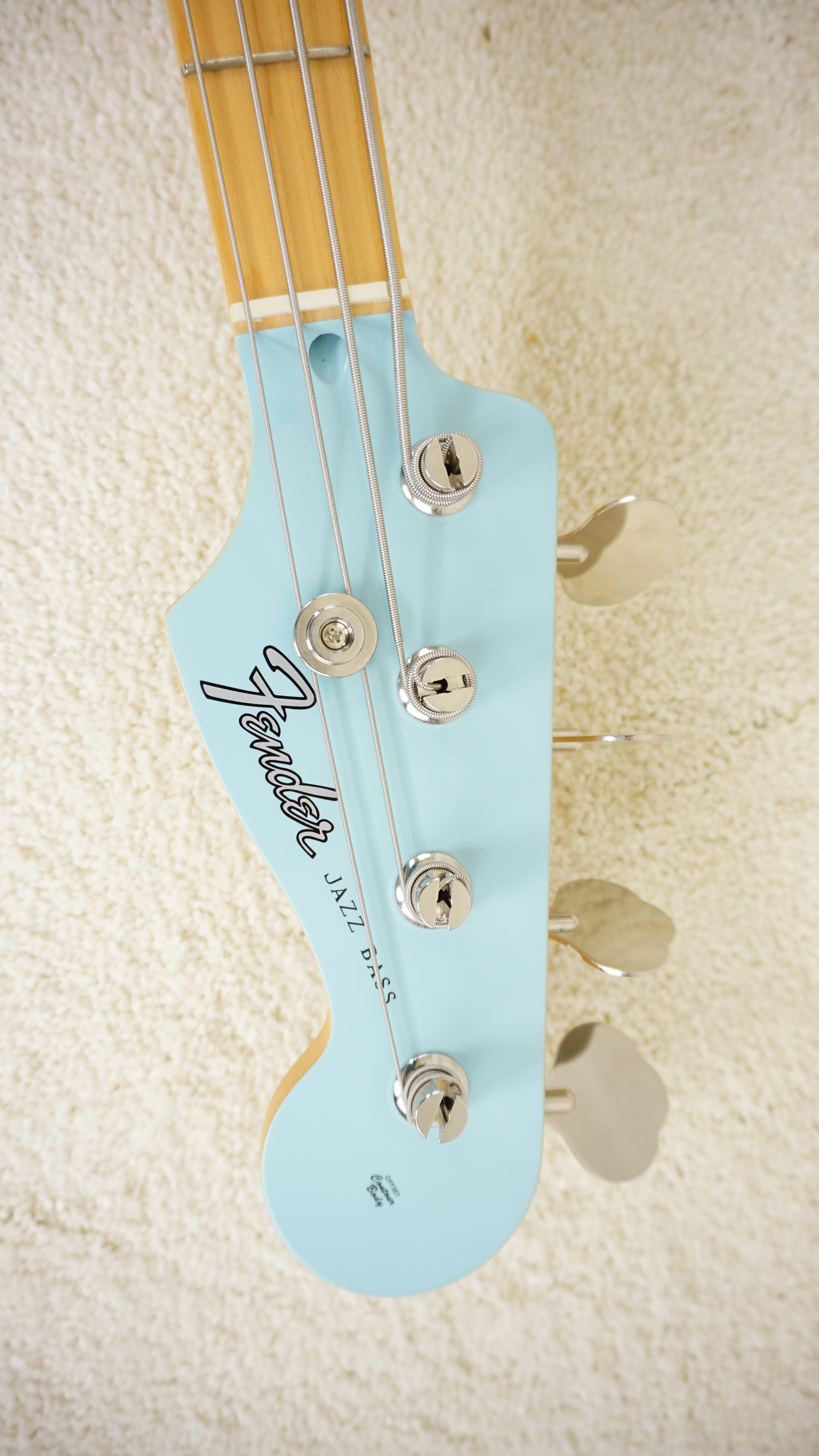 Fender Japan FSR Collection Hybrid II Jazz Bass 2025 - Daphne Blue Matching Headstock