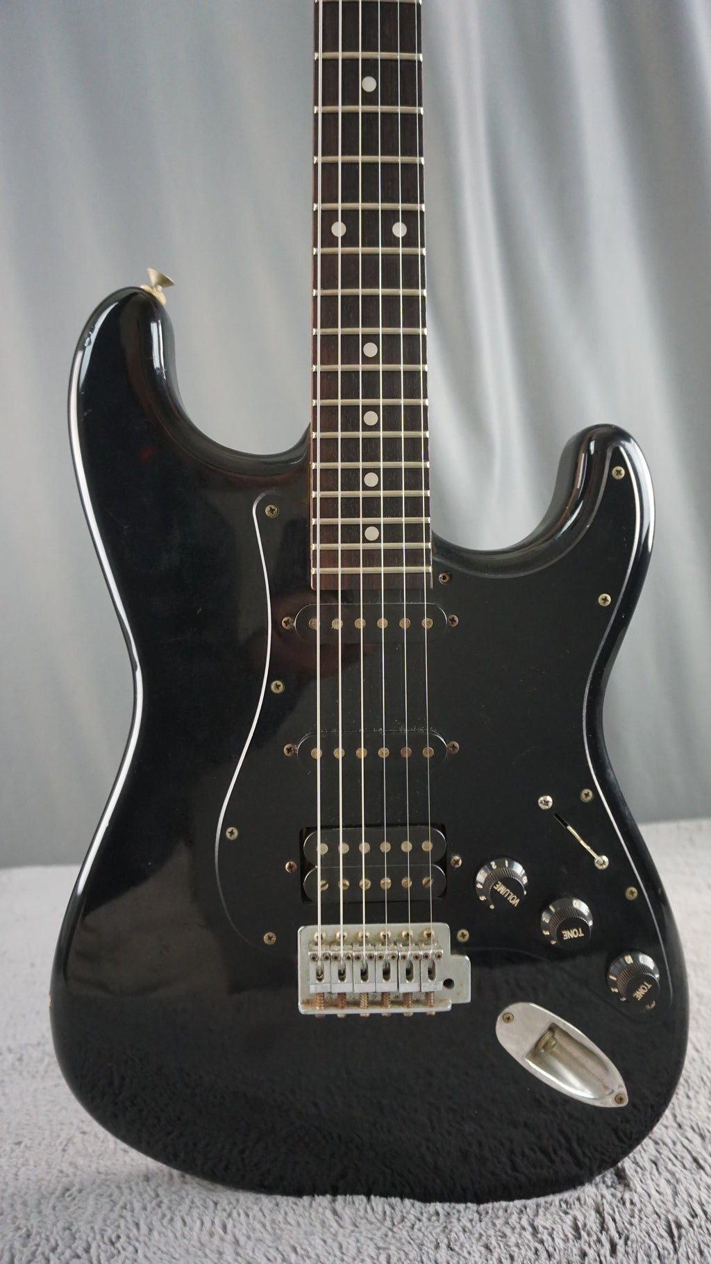 Greco Super Power HSS Strat Style MIJ Electric Guitar Black 1980s Japan