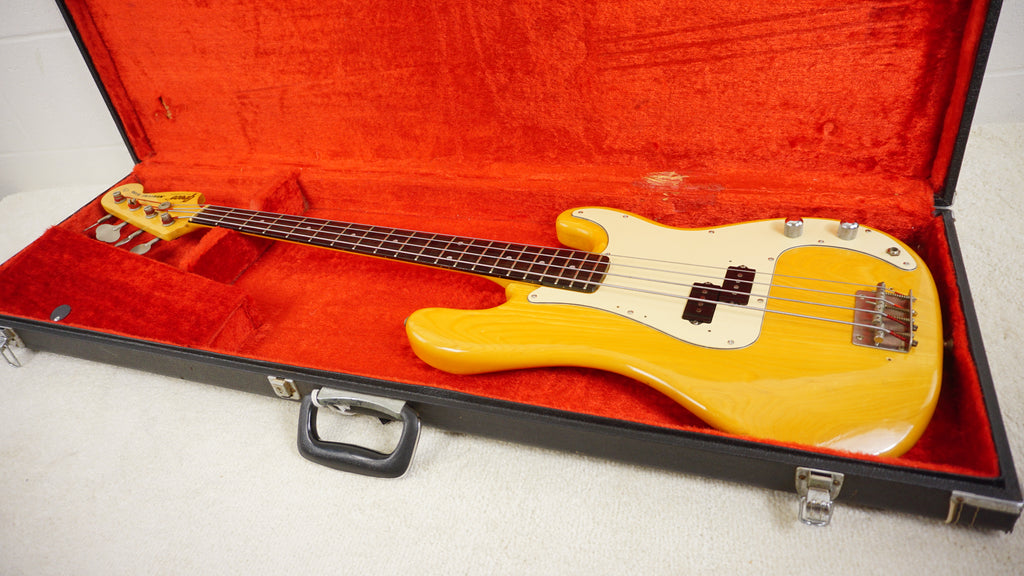 Greco Mercury Bass Vintage MIJ Electric Bass Natural Ash 1978 w/ Hard Case