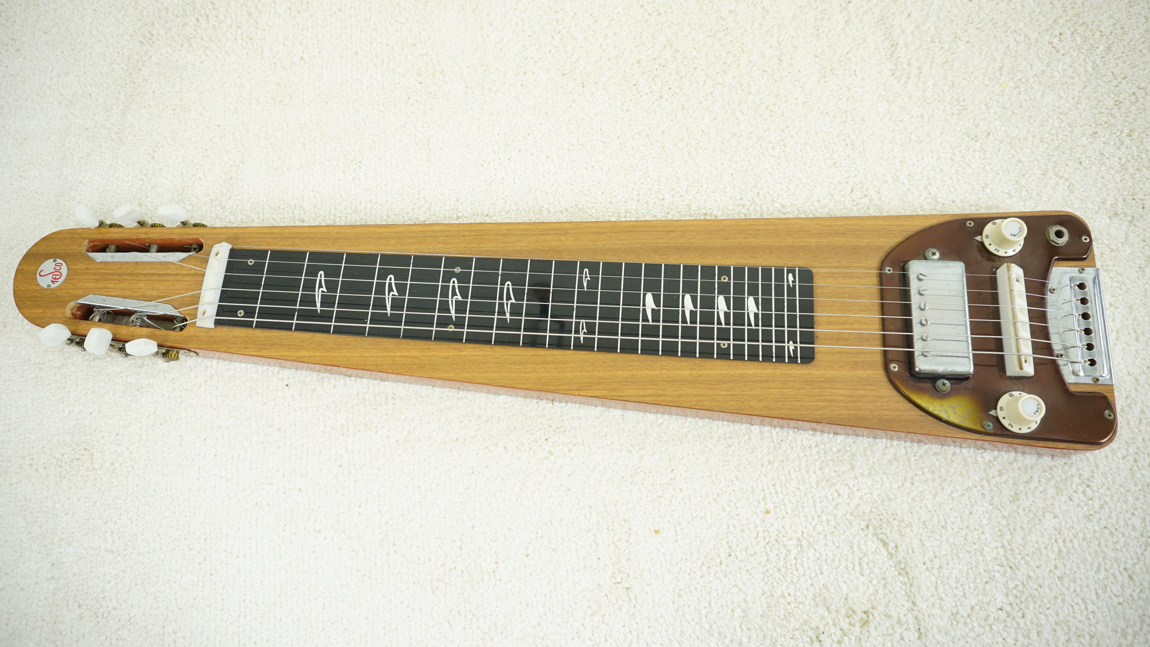 Vintage Teisco Electric Lap Steel Guitar Japan w/ Original Hard Case & Cable