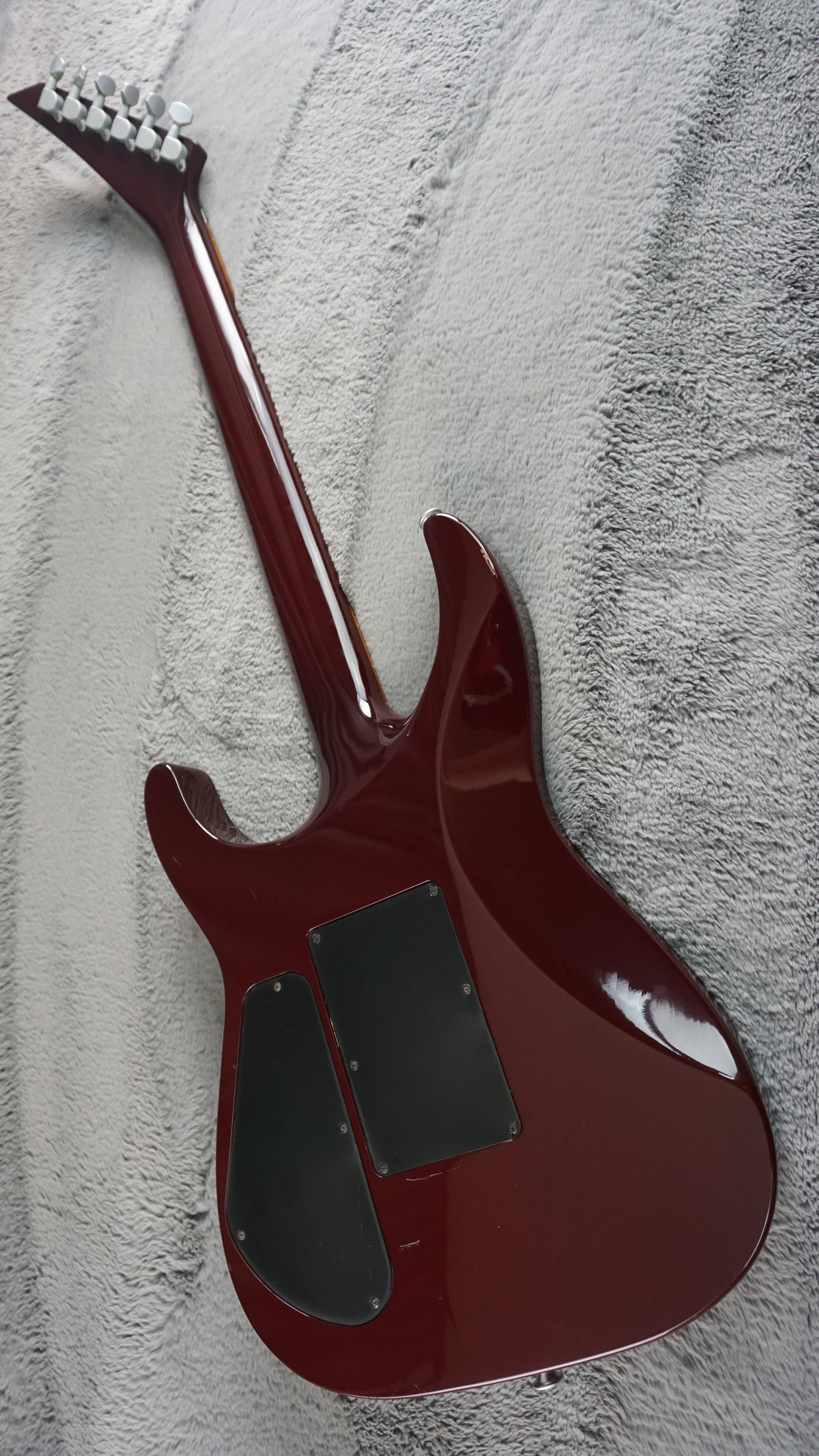 Grover Jackson SL-C.U.90HH Soloist MIJ Electric Guitar Transparent Red Flame