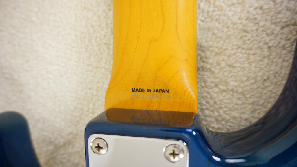 Fender Japan Jazz Bass 62 Reissue PJ Pickups - Badass Bridge - Translucent Blue - Matching Headstock