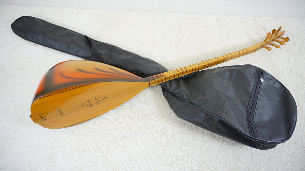 Nida Turkish Baglama Saz Long Neck Folk Lute w/ Gig Bag