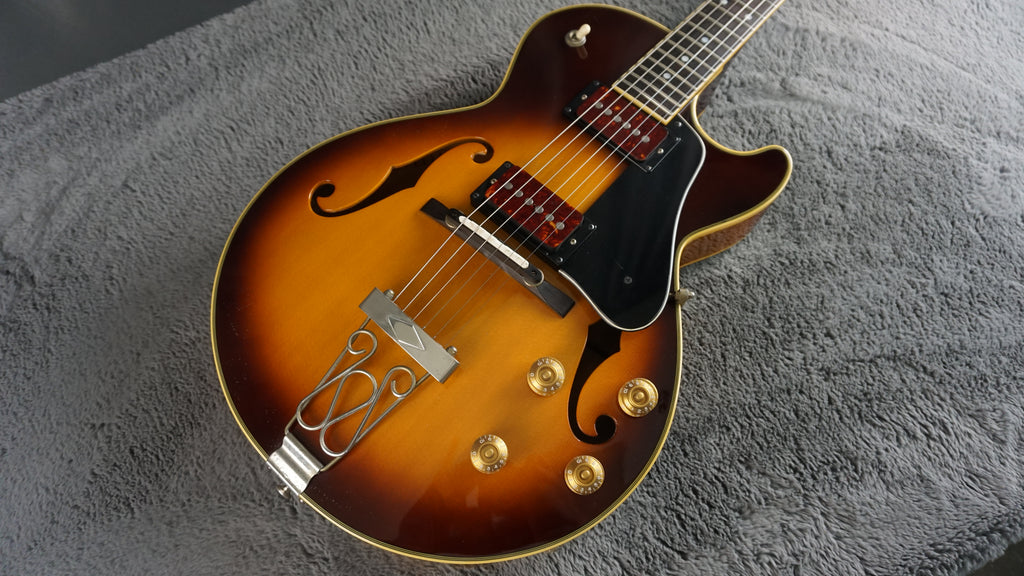 Terada HM Semi Hollowbody Electric Guitar Sunburst - Japan w/ Case