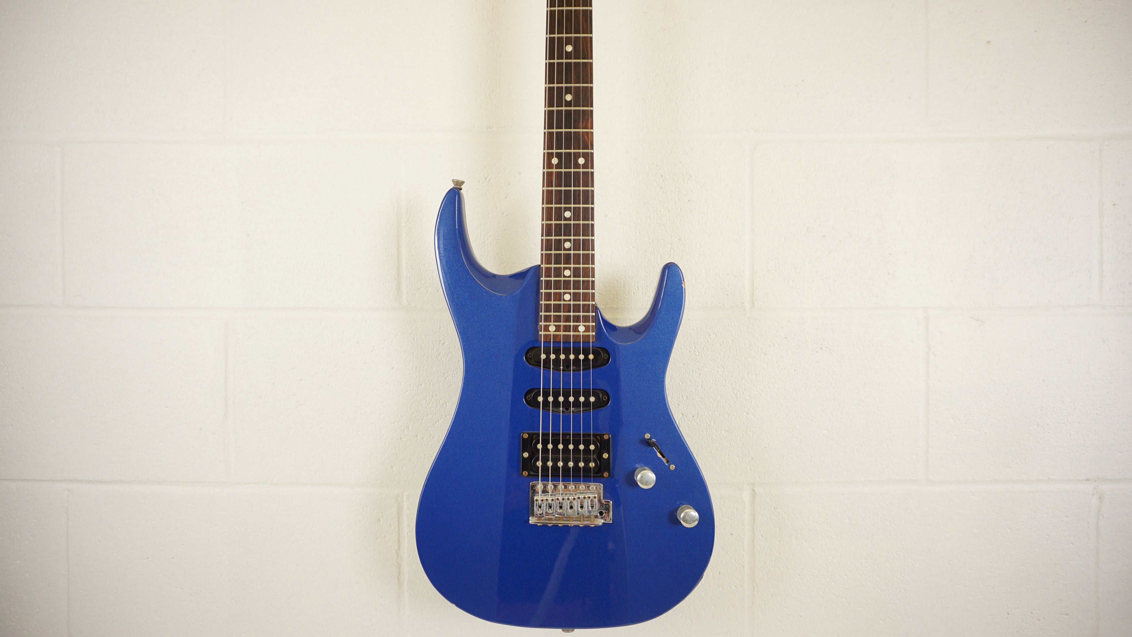 Aria Pro II MA Series Metallic Blue HSS Electric Guitar