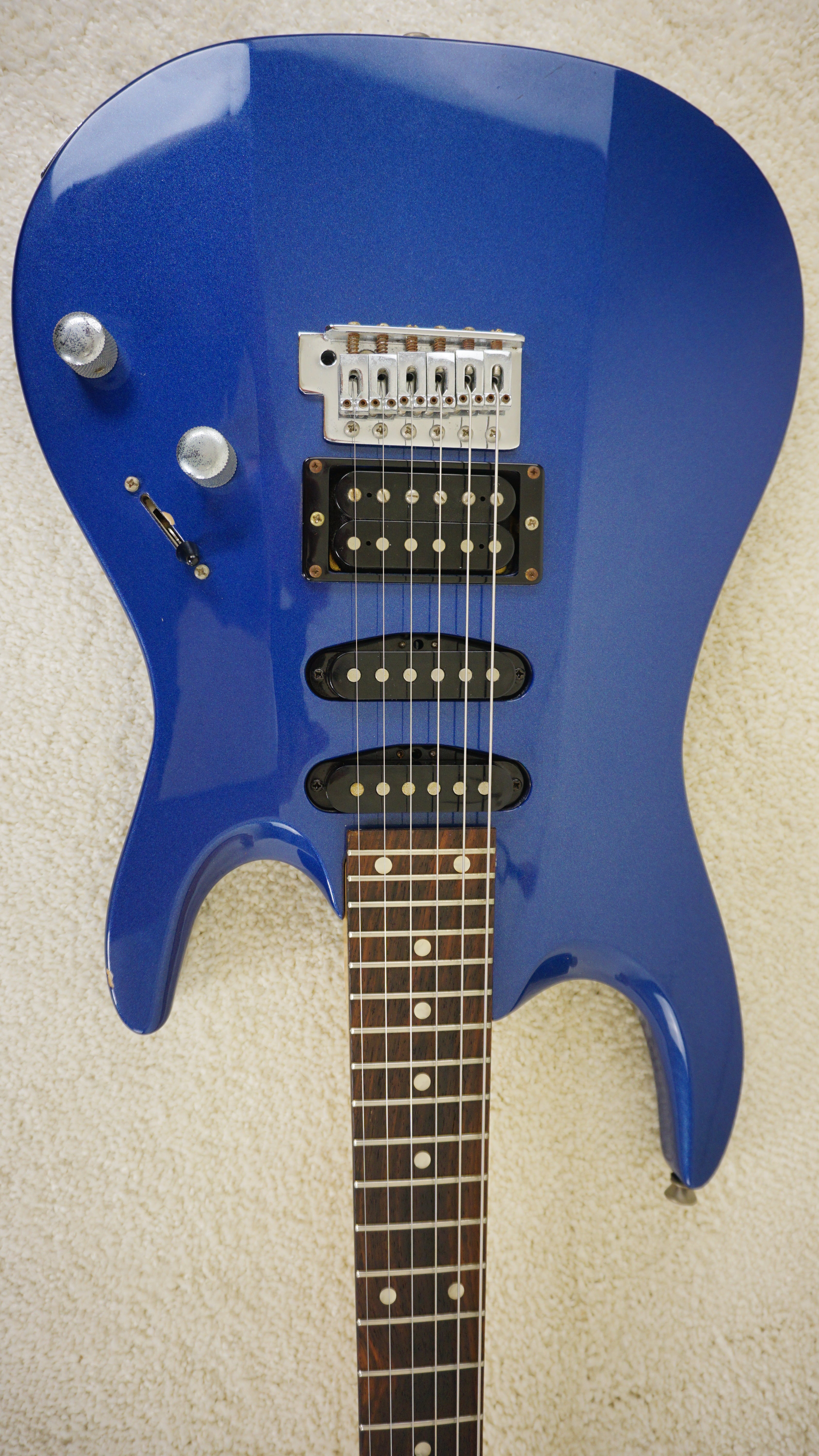 Aria Pro II MA Series Metallic Blue HSS Electric Guitar