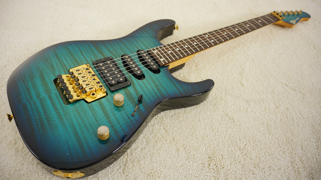 1995 Charvel SD-50 Made in Japan Trans Blue Burst HSS Electric Guitar