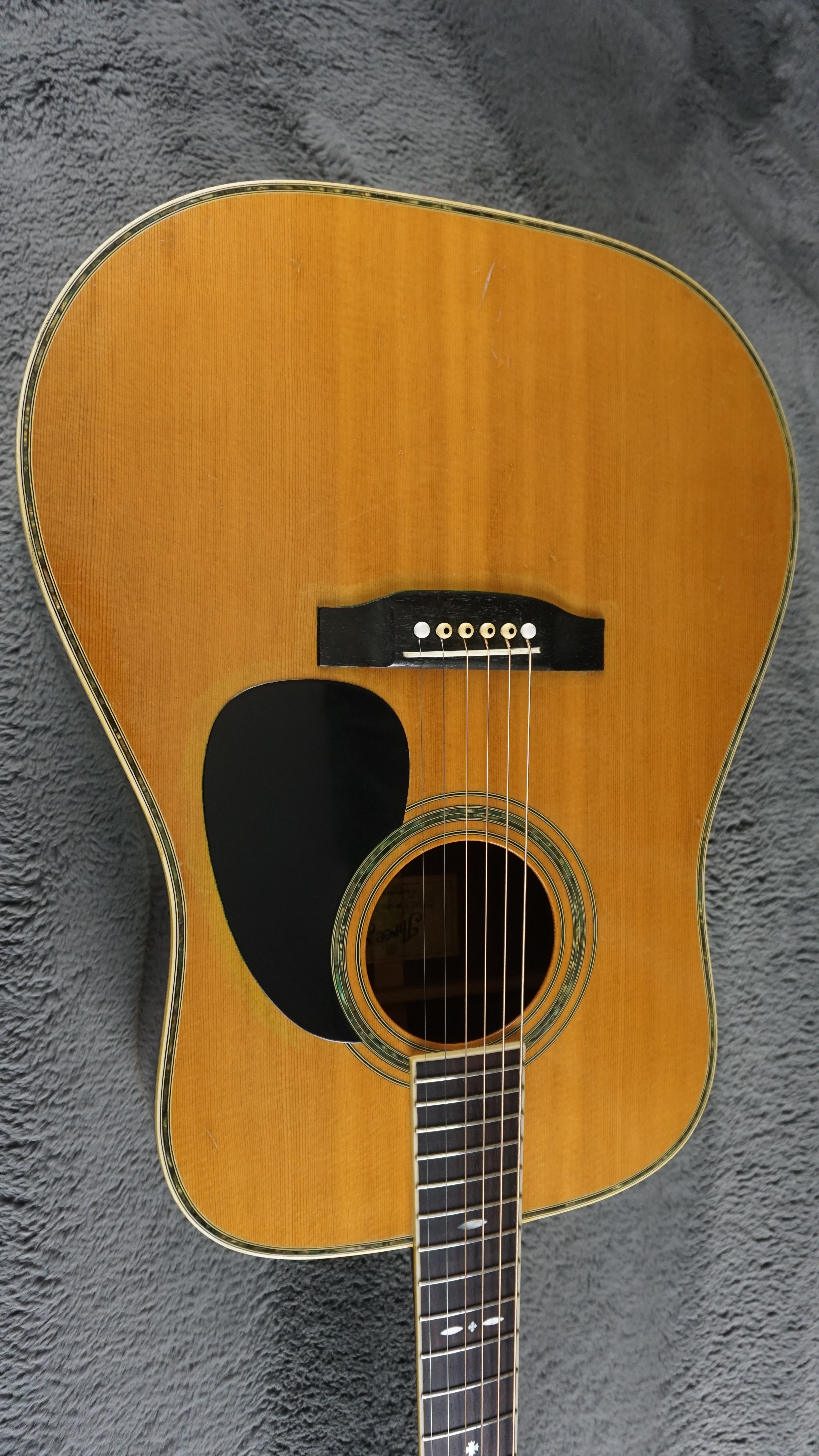 Three S W-300D Vintage Japanese Dreadnought Acoustic Guitar w/ OHSC Nagoya Japan