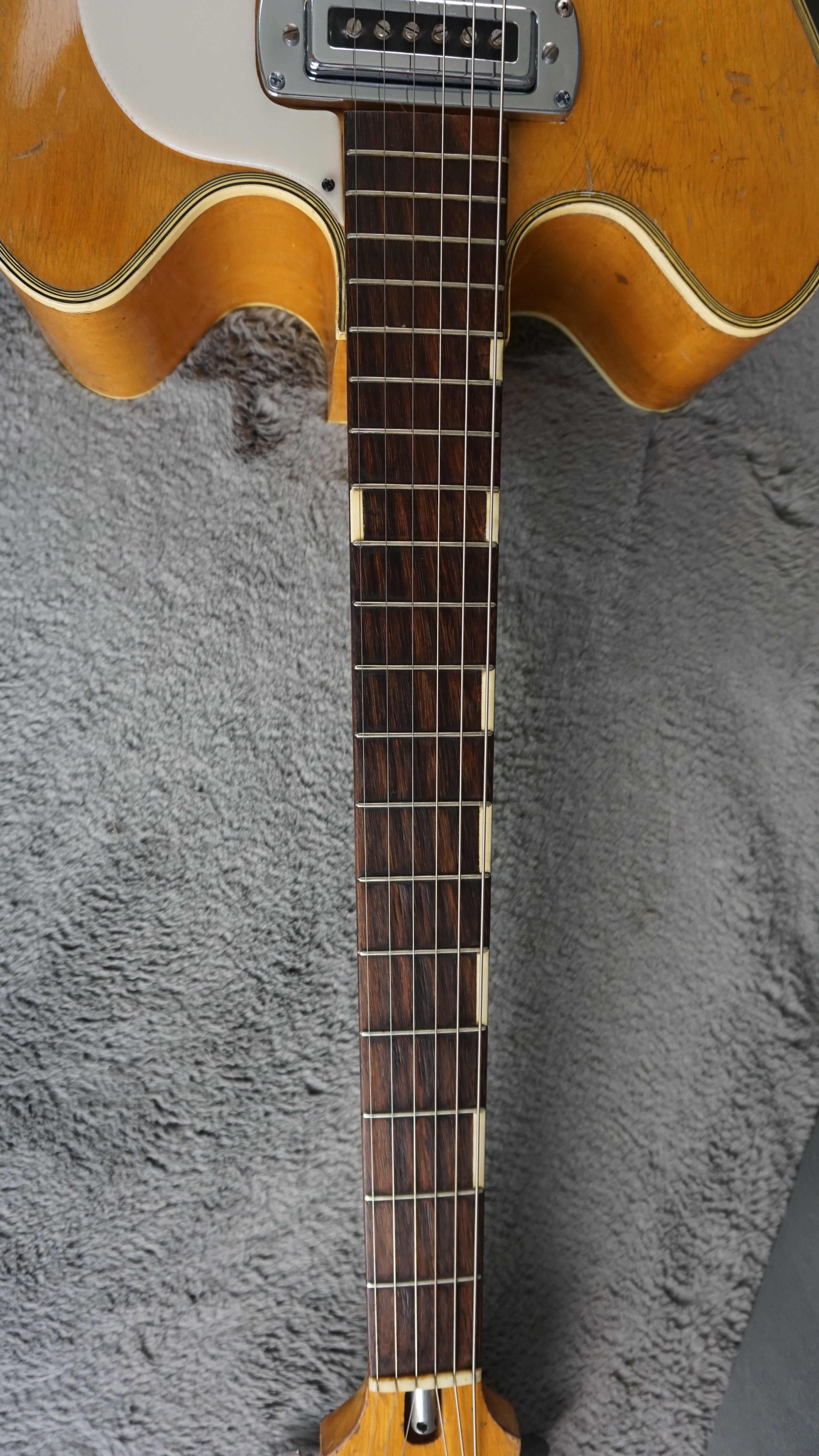 1960s Teisco EP-18 Triple Pickup Hollowbody Japan Vintage Electric Guitar Natural