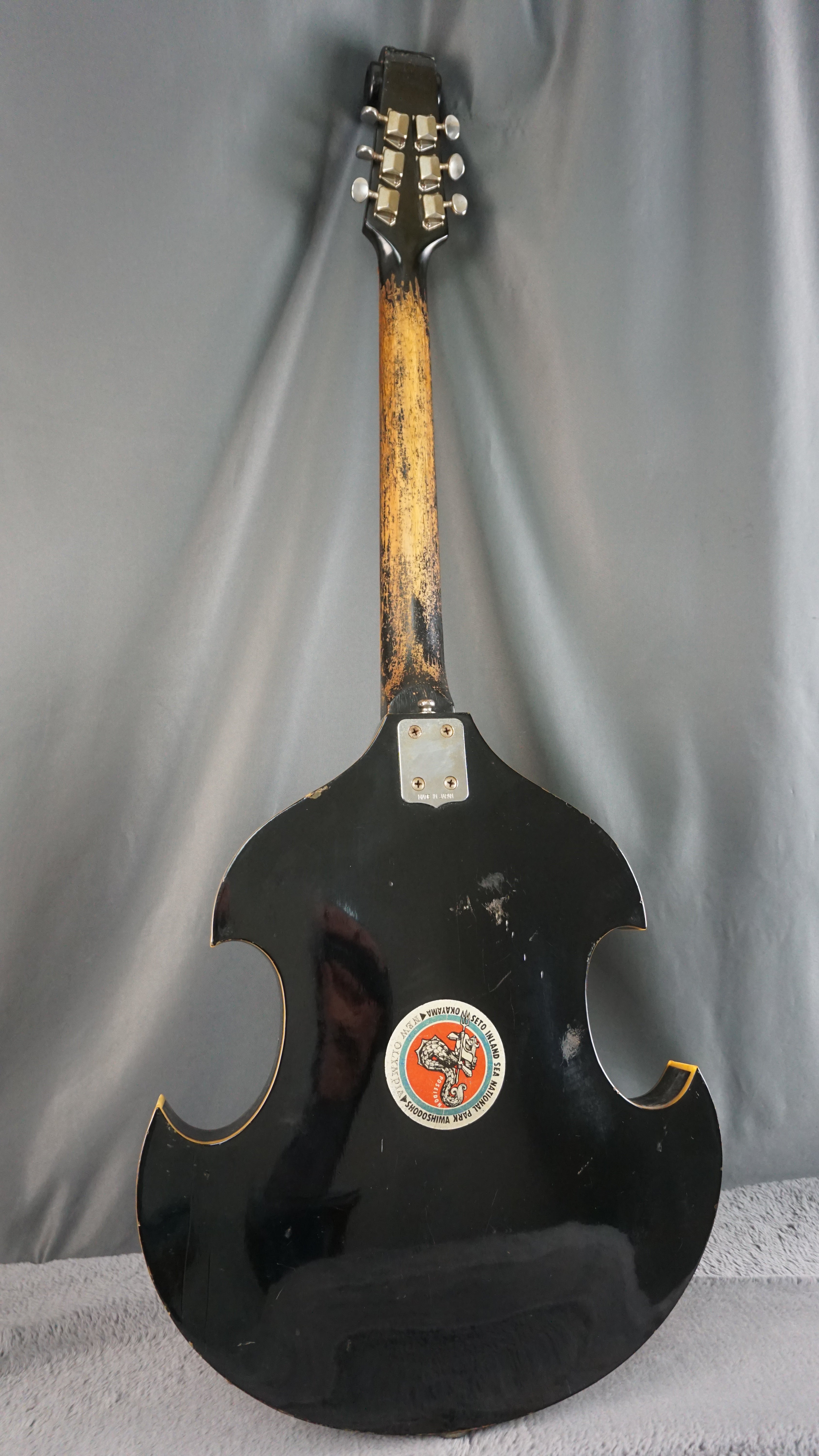 Firstman Liverpool Violin Guitar - Black - Hollow Body Japan
