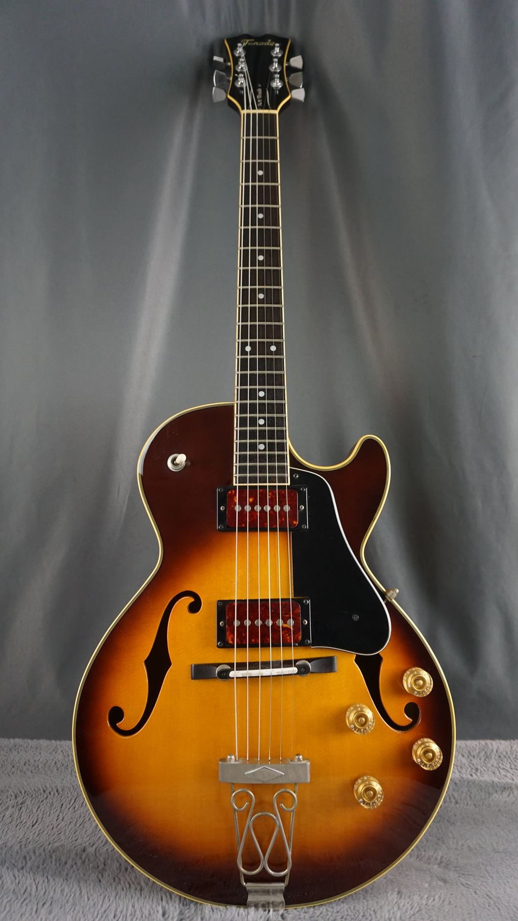 Terada HM Semi Hollowbody Electric Guitar Sunburst - Japan w/ Case