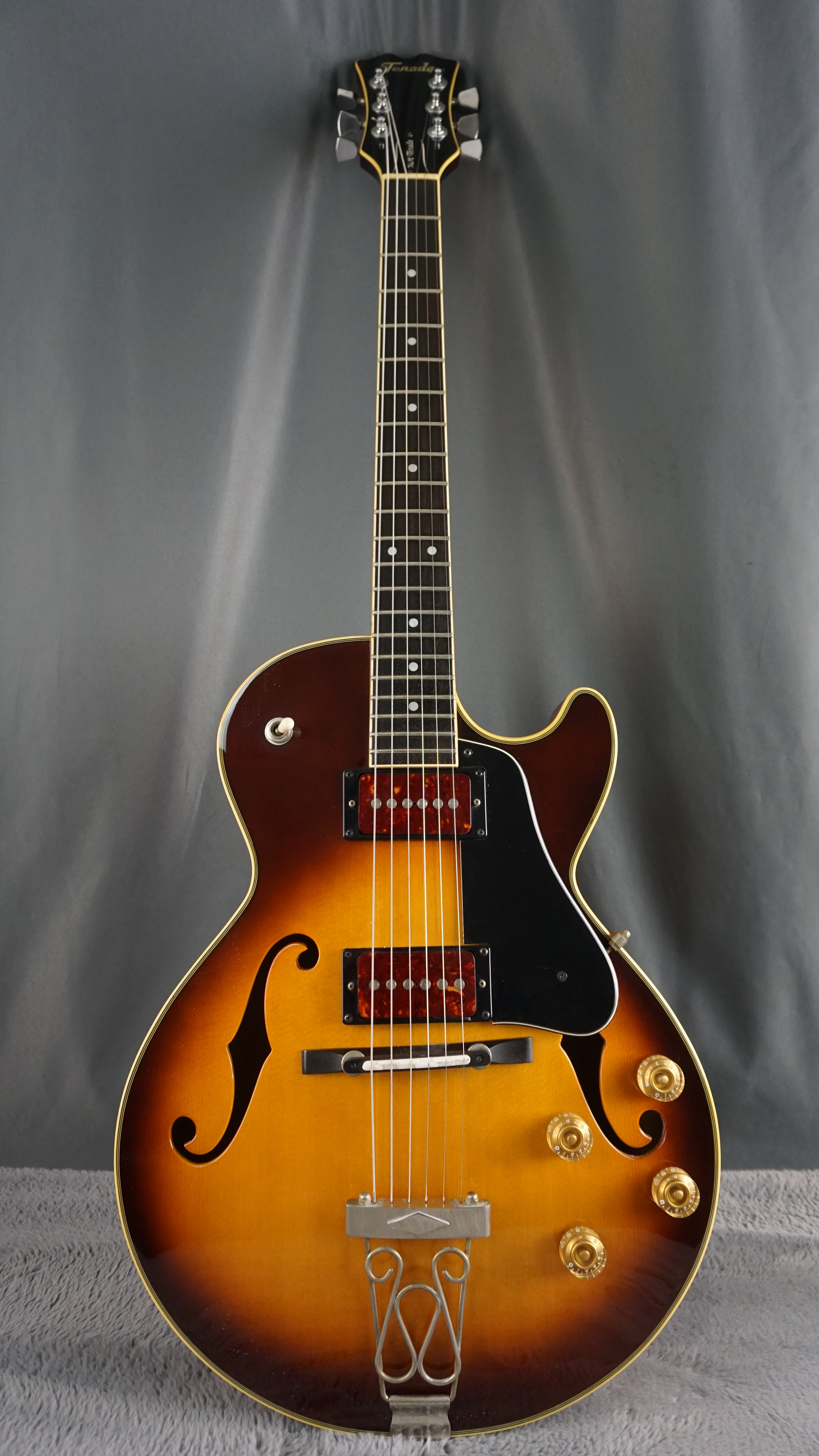 Terada HM Semi Hollowbody Electric Guitar Sunburst - Japan w/ Case