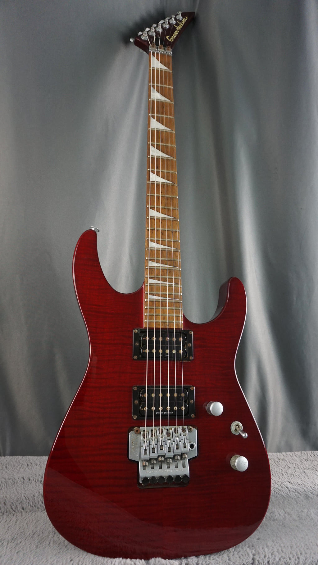 Grover Jackson SL-C.U.90HH Soloist MIJ Electric Guitar Transparent Red Flame