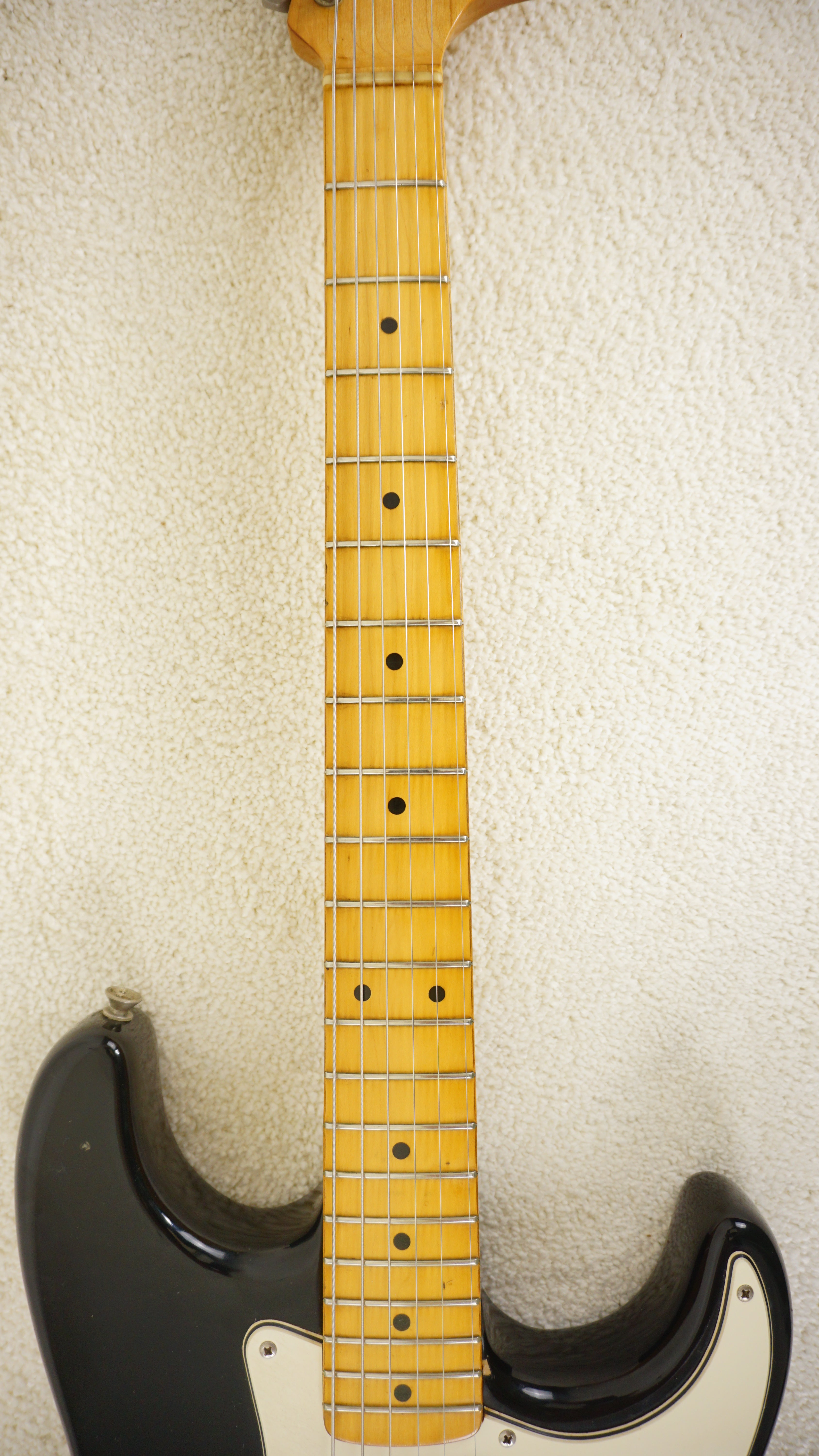 1977 Greco Super Sounds Black S-Style Electric Guitar Made in Japan