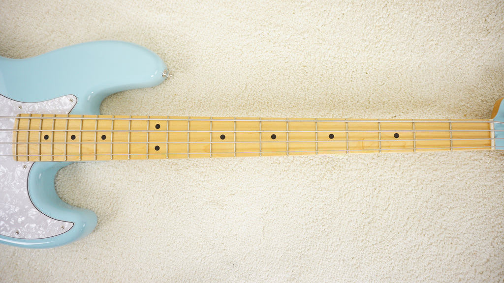 Fender Japan FSR Collection Hybrid II Jazz Bass 2025 - Daphne Blue Matching Headstock