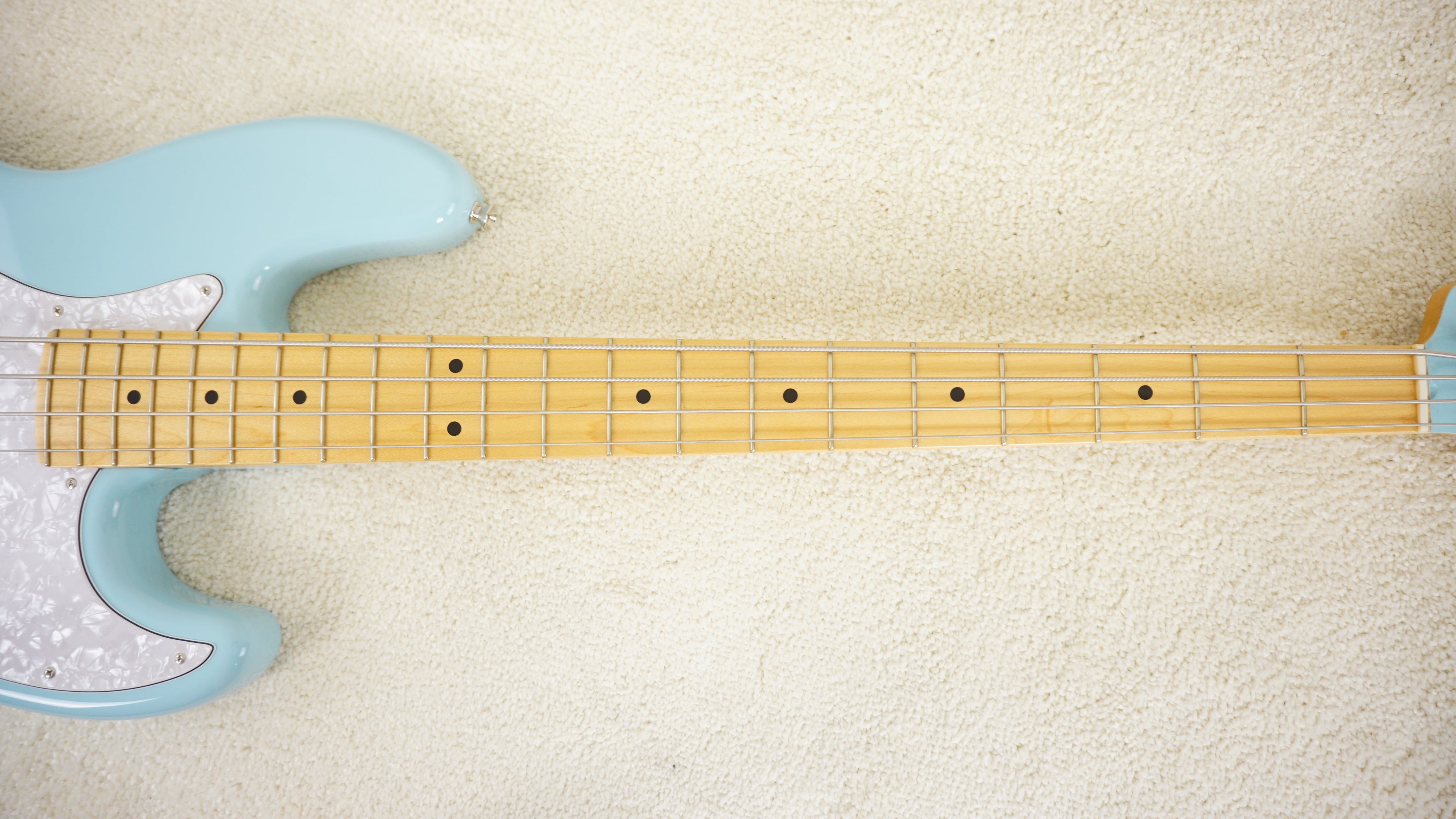 Fender Japan FSR Collection Hybrid II Jazz Bass 2025 - Daphne Blue Matching Headstock