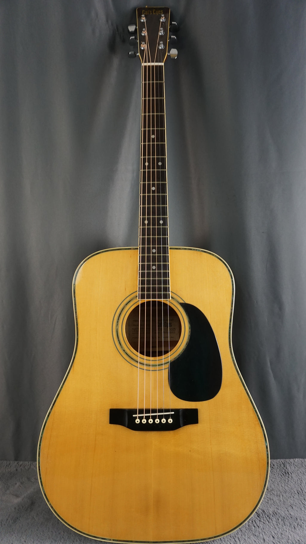 Tokai Cat's Eyes CE-200D Vintage MIJ Dreadnought Acoustic Guitar w/ Gig Bag