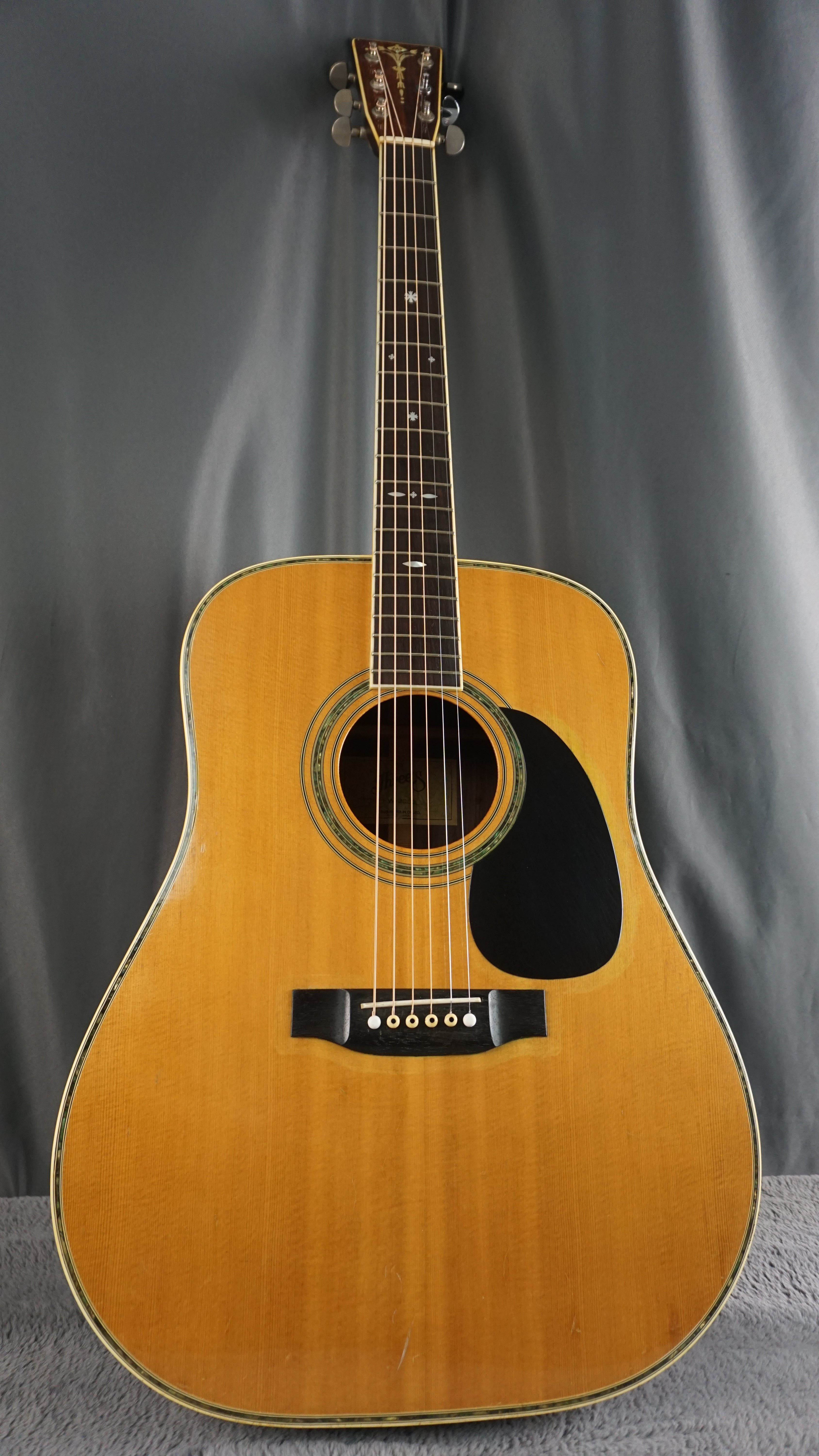 Three S W-300D Vintage Japanese Dreadnought Acoustic Guitar w/ OHSC Nagoya Japan