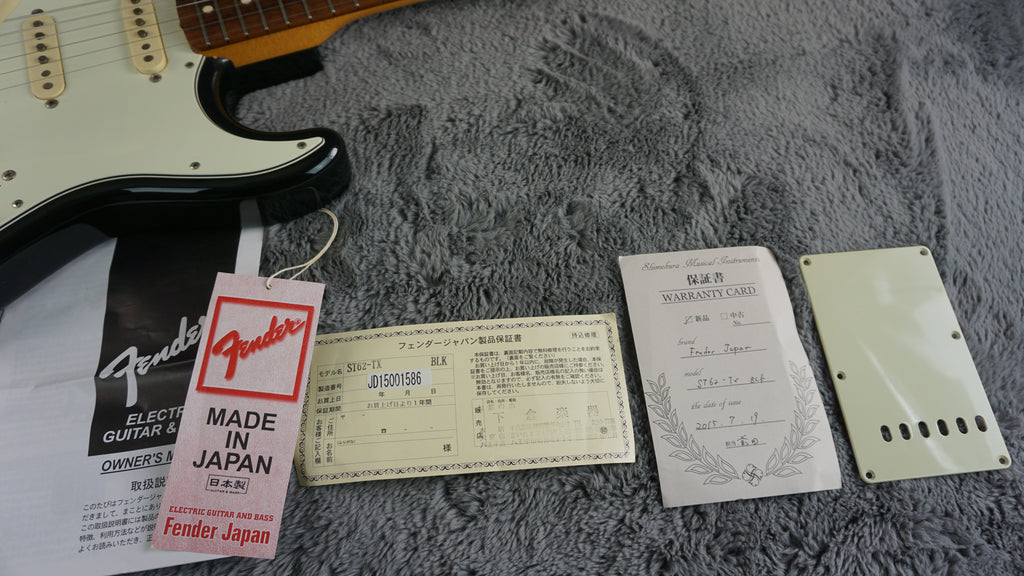 Fender Japan ST62-TX Stratocaster Black Crafted in Japan CIJ 2015 Texas Special Pickups