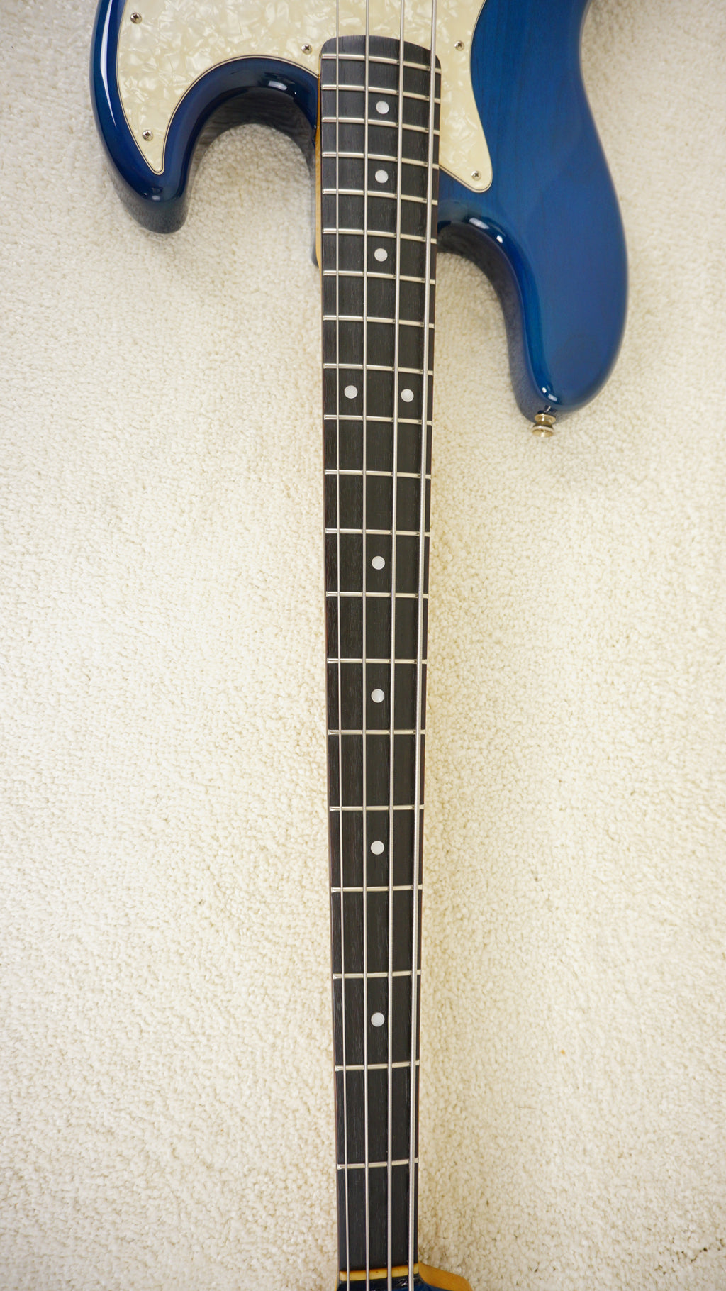 Fender Japan Jazz Bass 62 Reissue PJ Pickups - Badass Bridge - Translucent Blue - Matching Headstock
