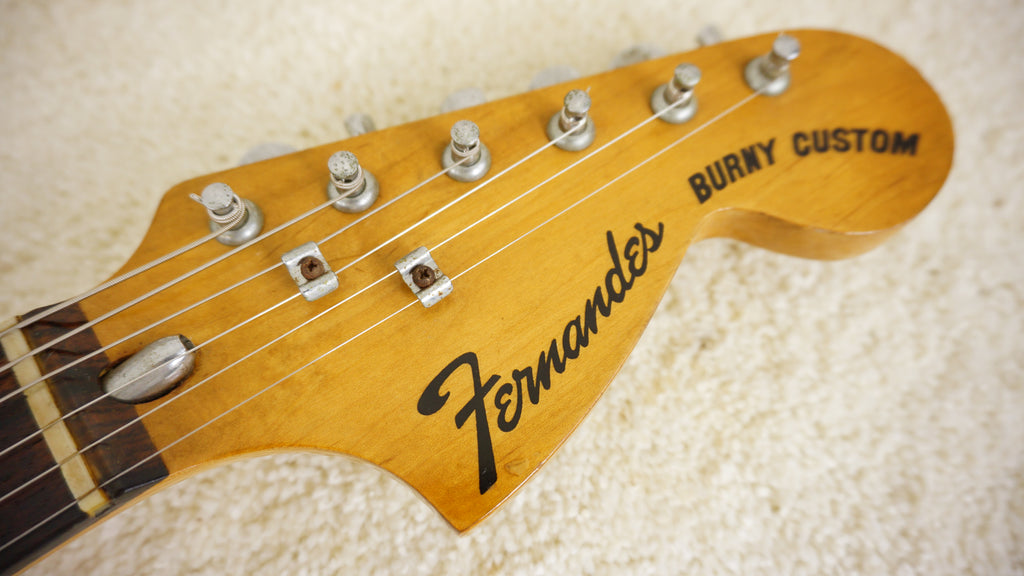 Fernandes Burny Custom Strat Black MIJ Vintage Electric Guitar